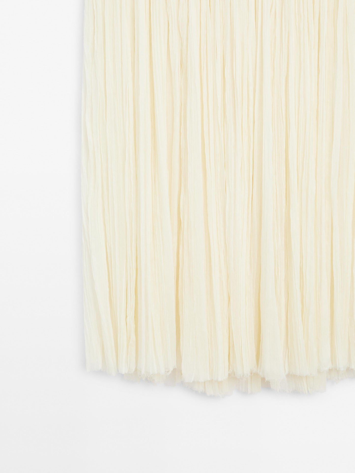 Long silk blend skirt with corset belt