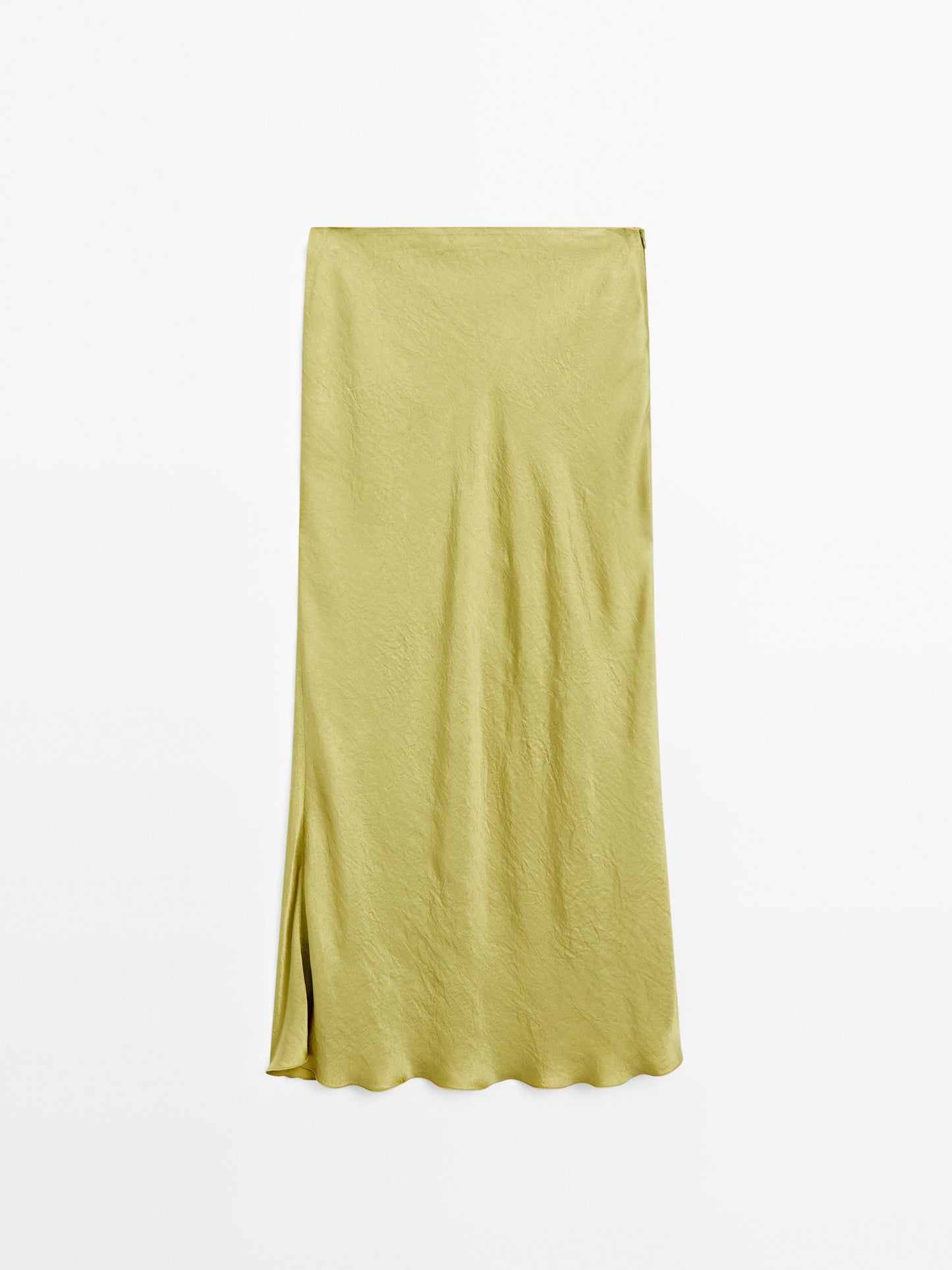 Long flowing satin skirt