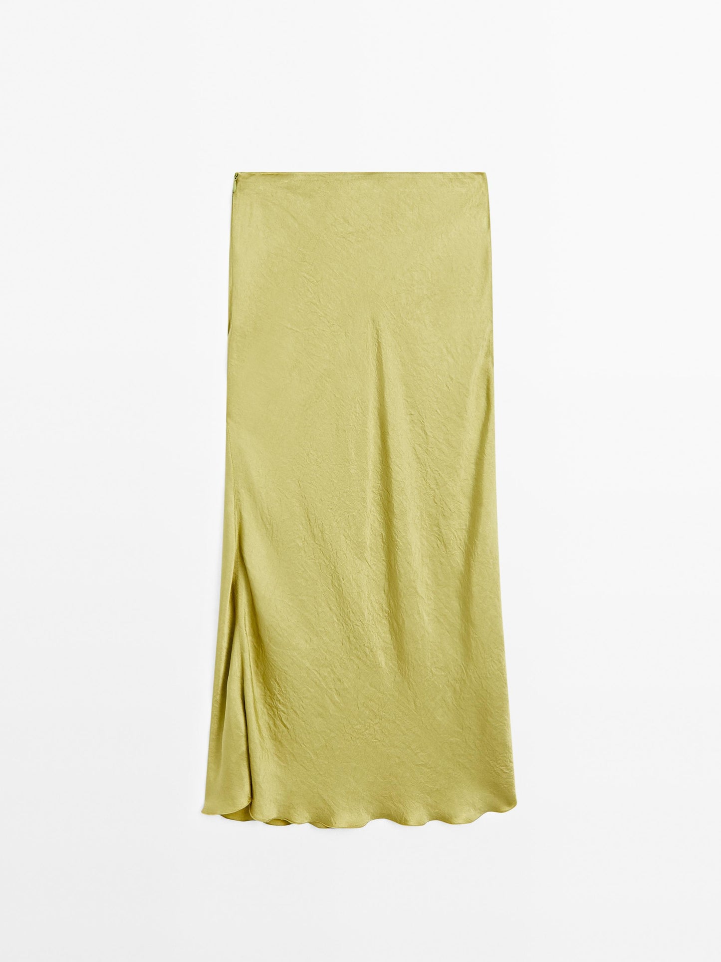 Long flowing satin skirt
