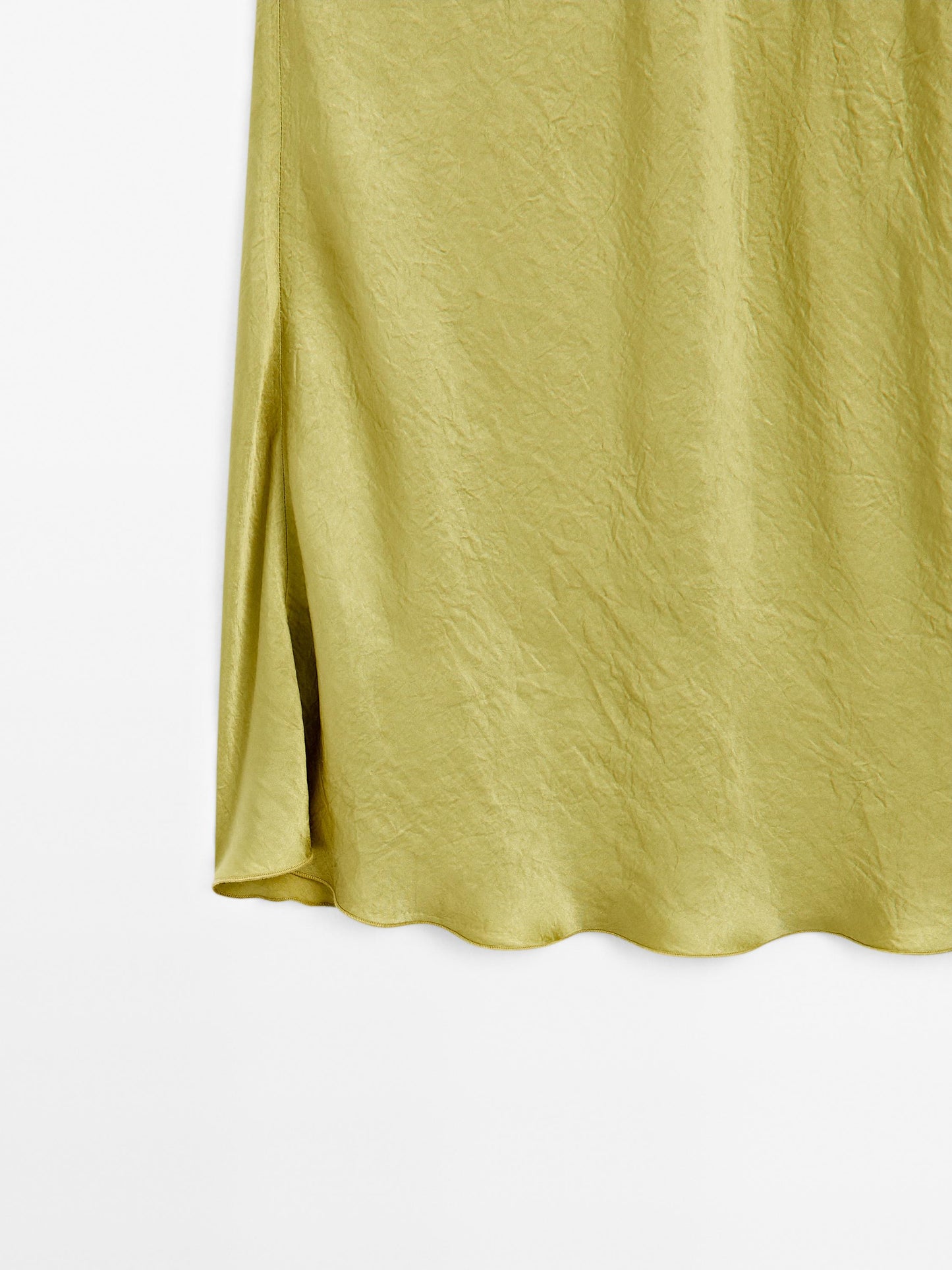 Long flowing satin skirt