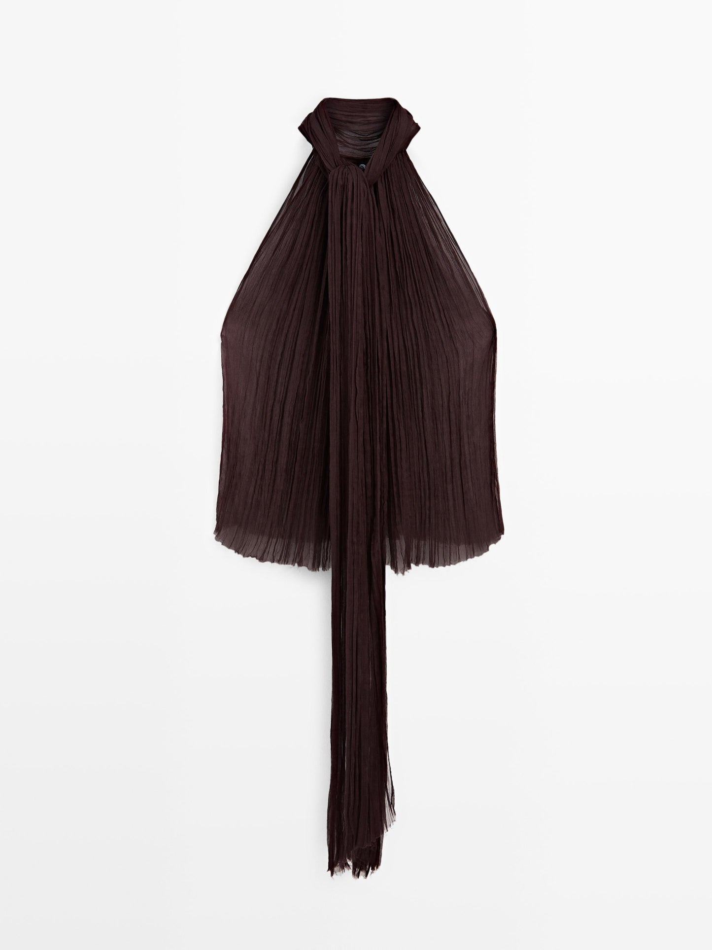 Pleated halter top