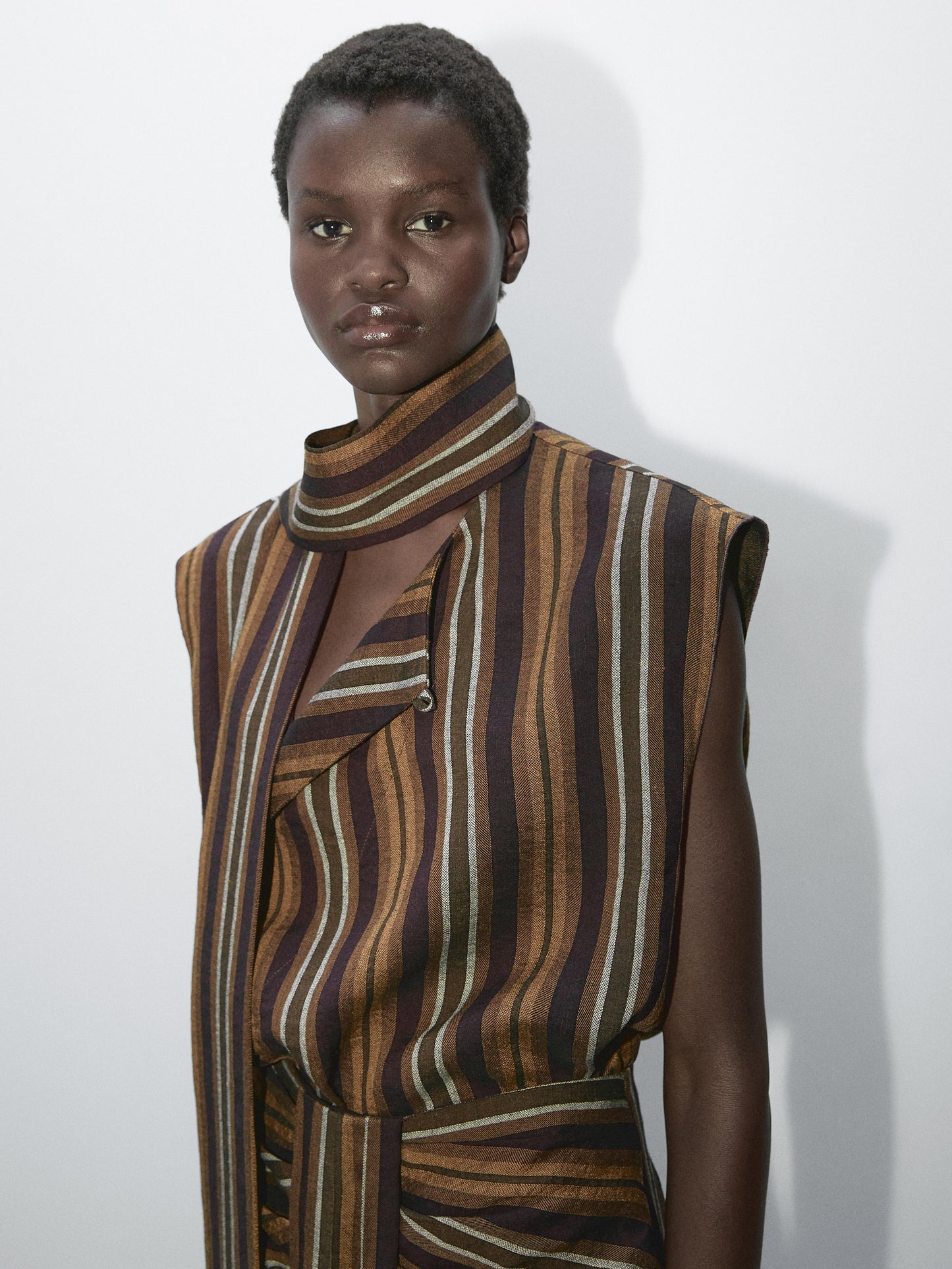 Striped flowing blouse