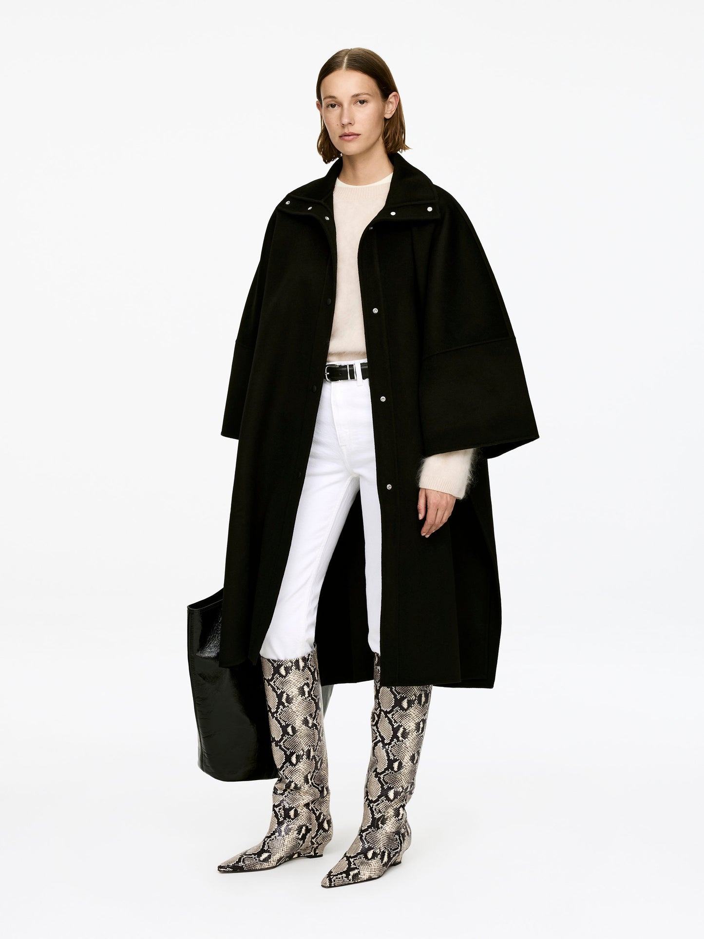 Wedge-Heel Leather Boots