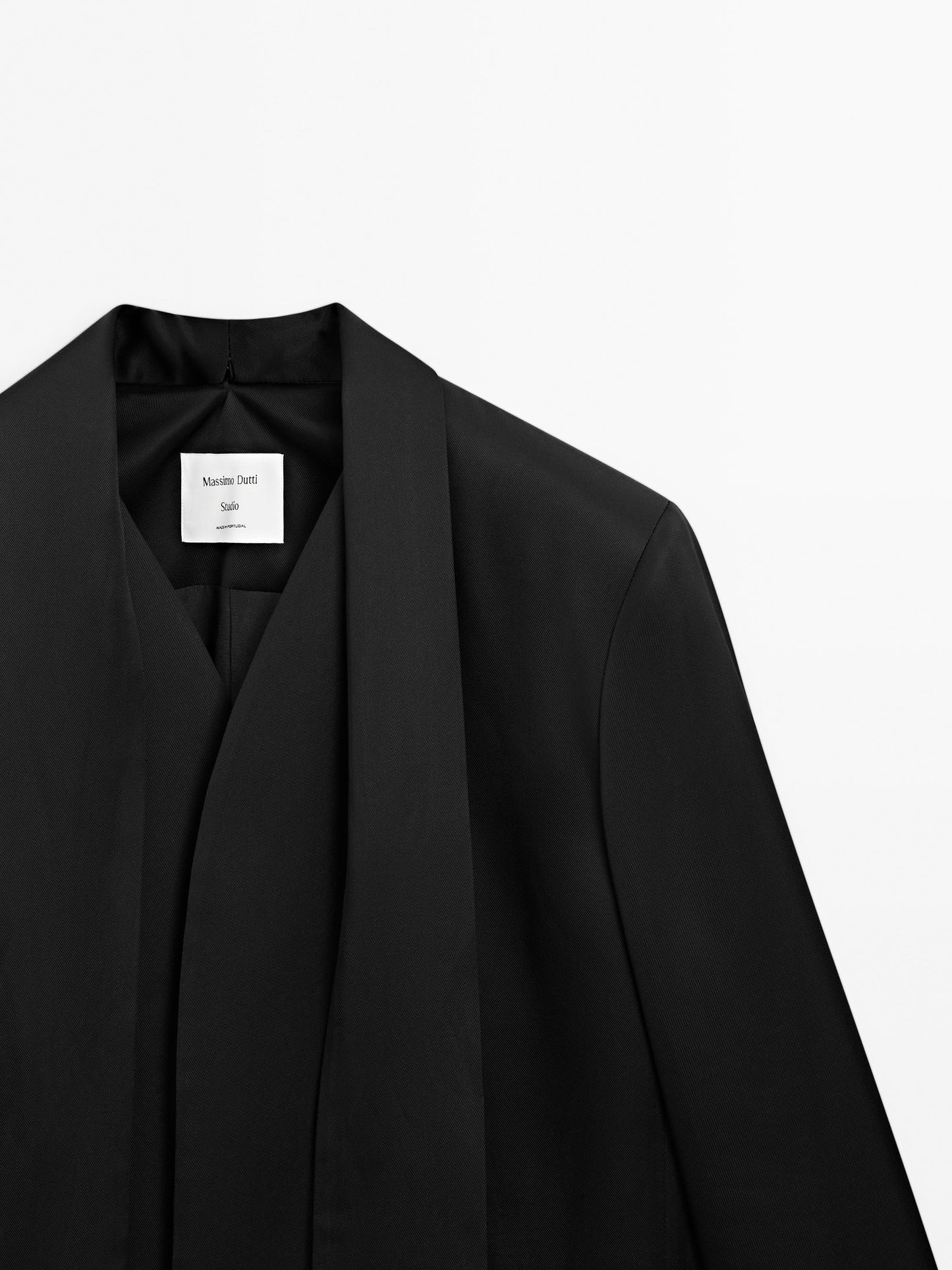 Satin blazer with scarf detail