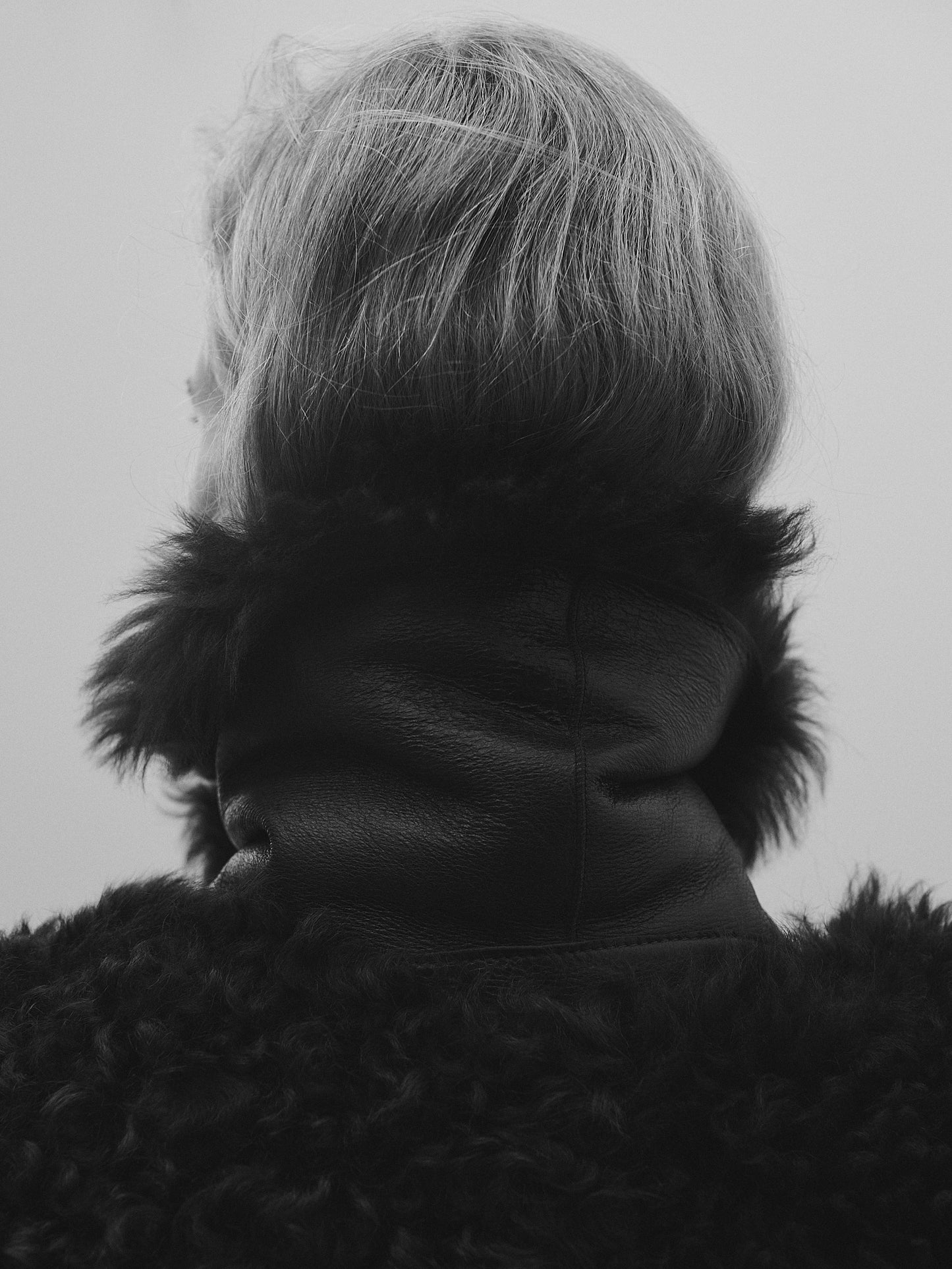 Long leather sheepskin coat