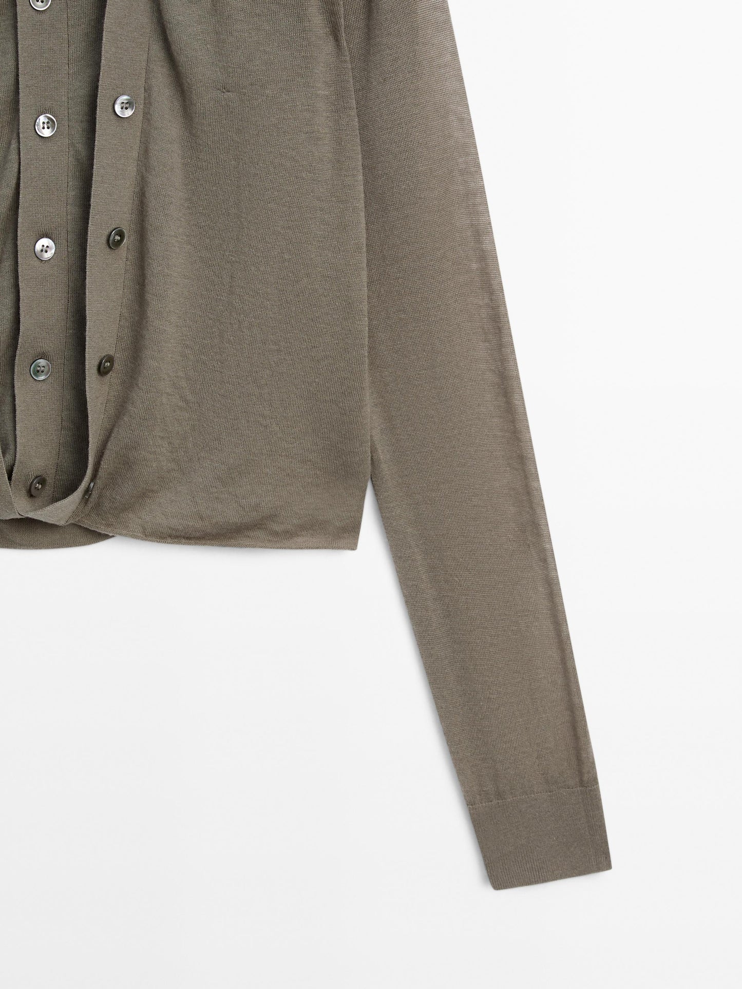 100% wool multi-way knit cardigan
