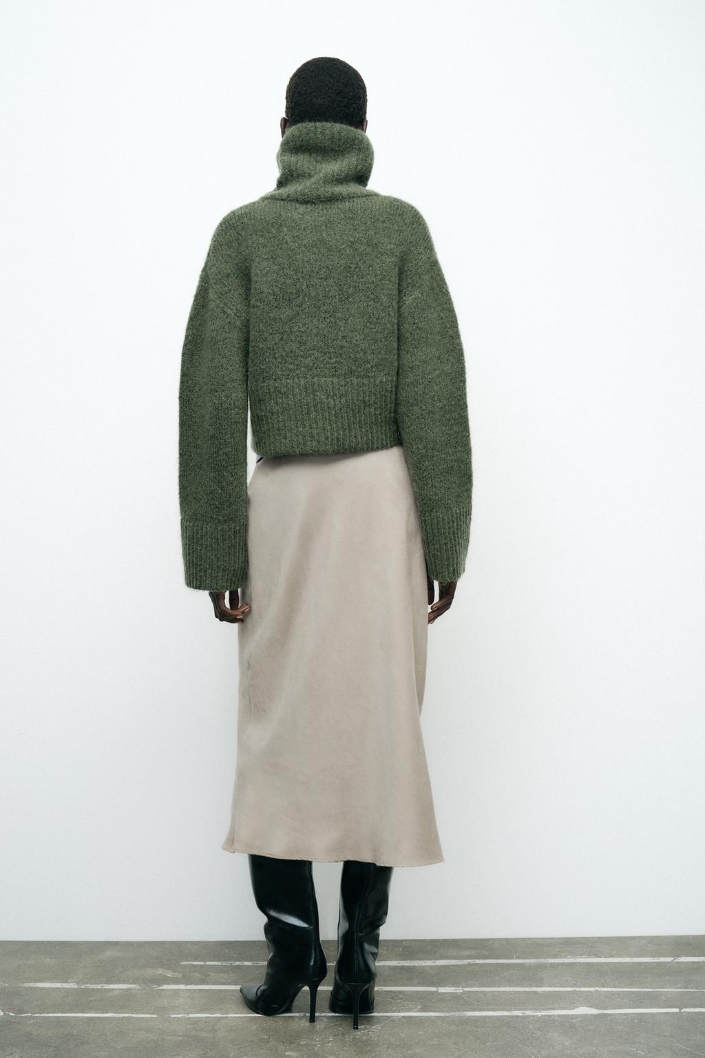 Faux Suede Midi Skirt