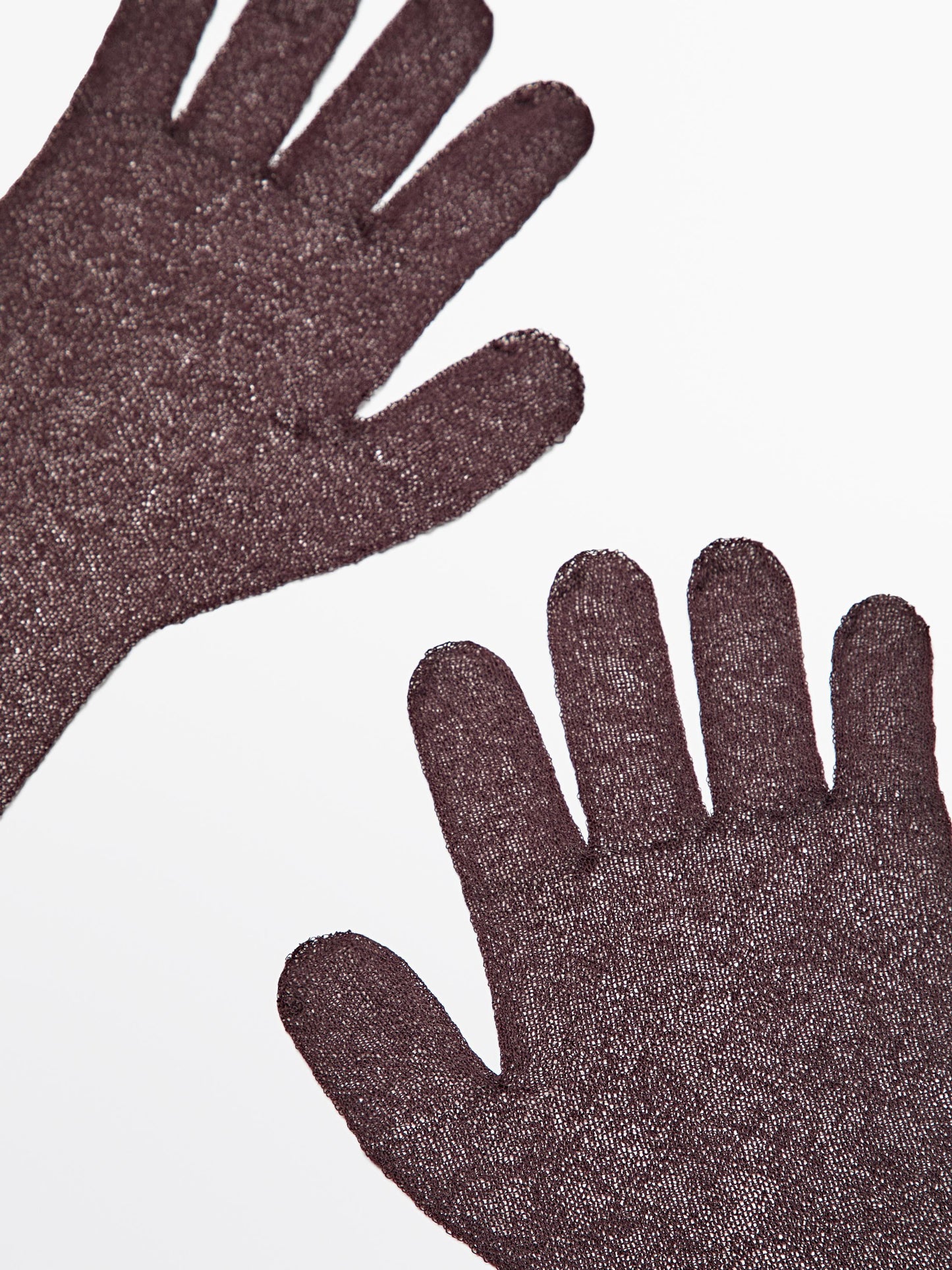 Long knit gloves