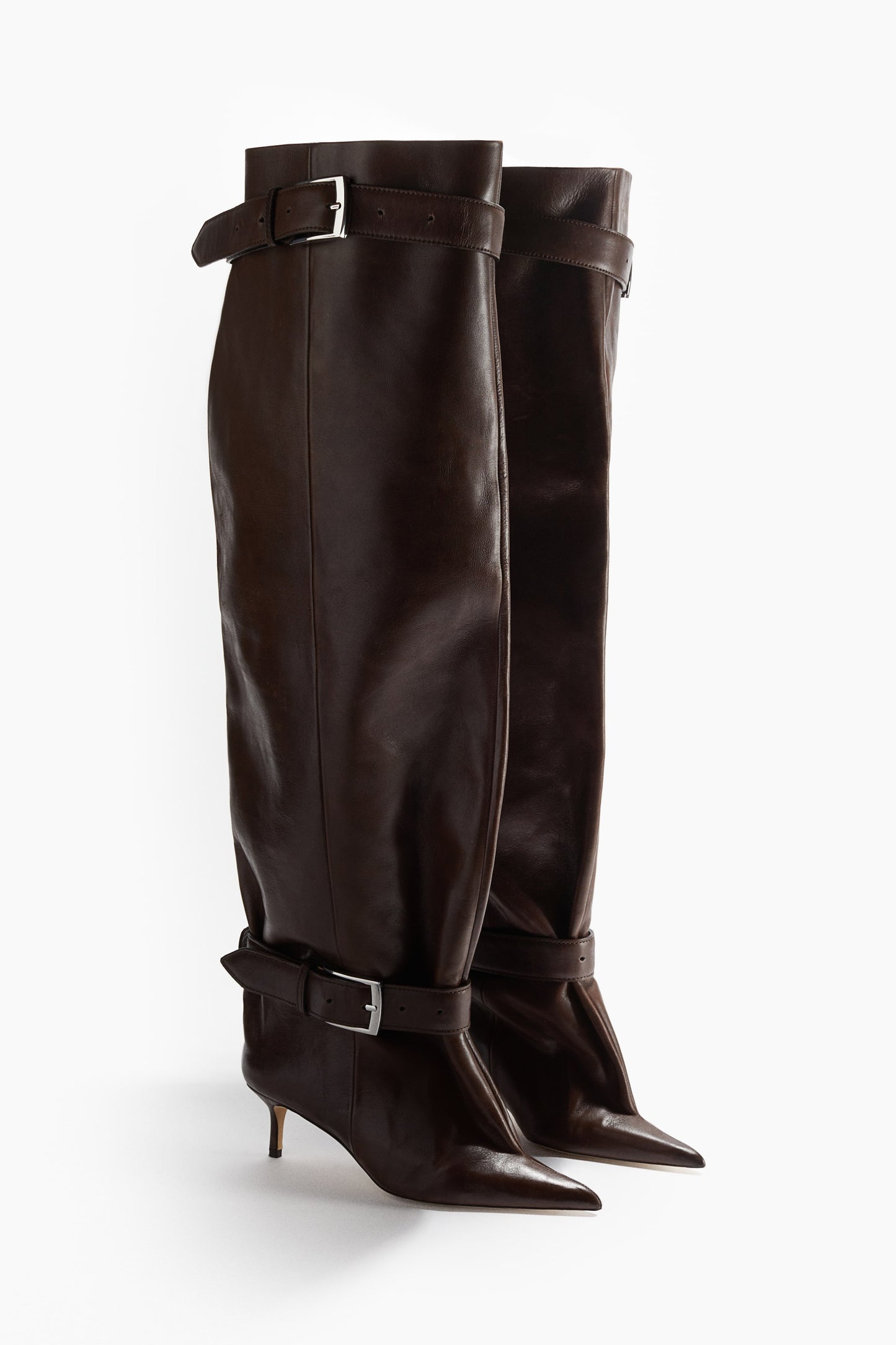 High-shaft leather boots
