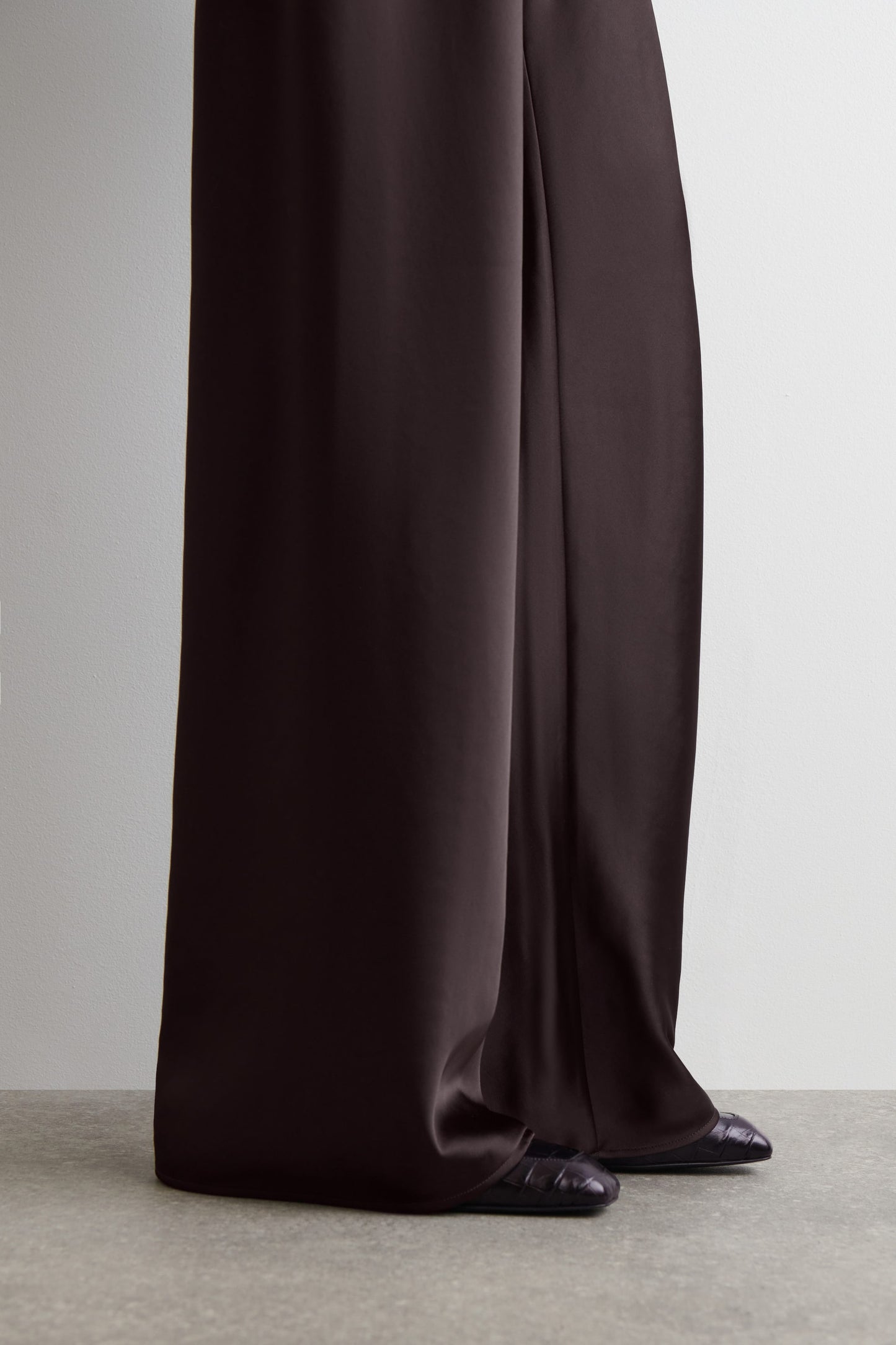 Satin Wide-Leg Trousers