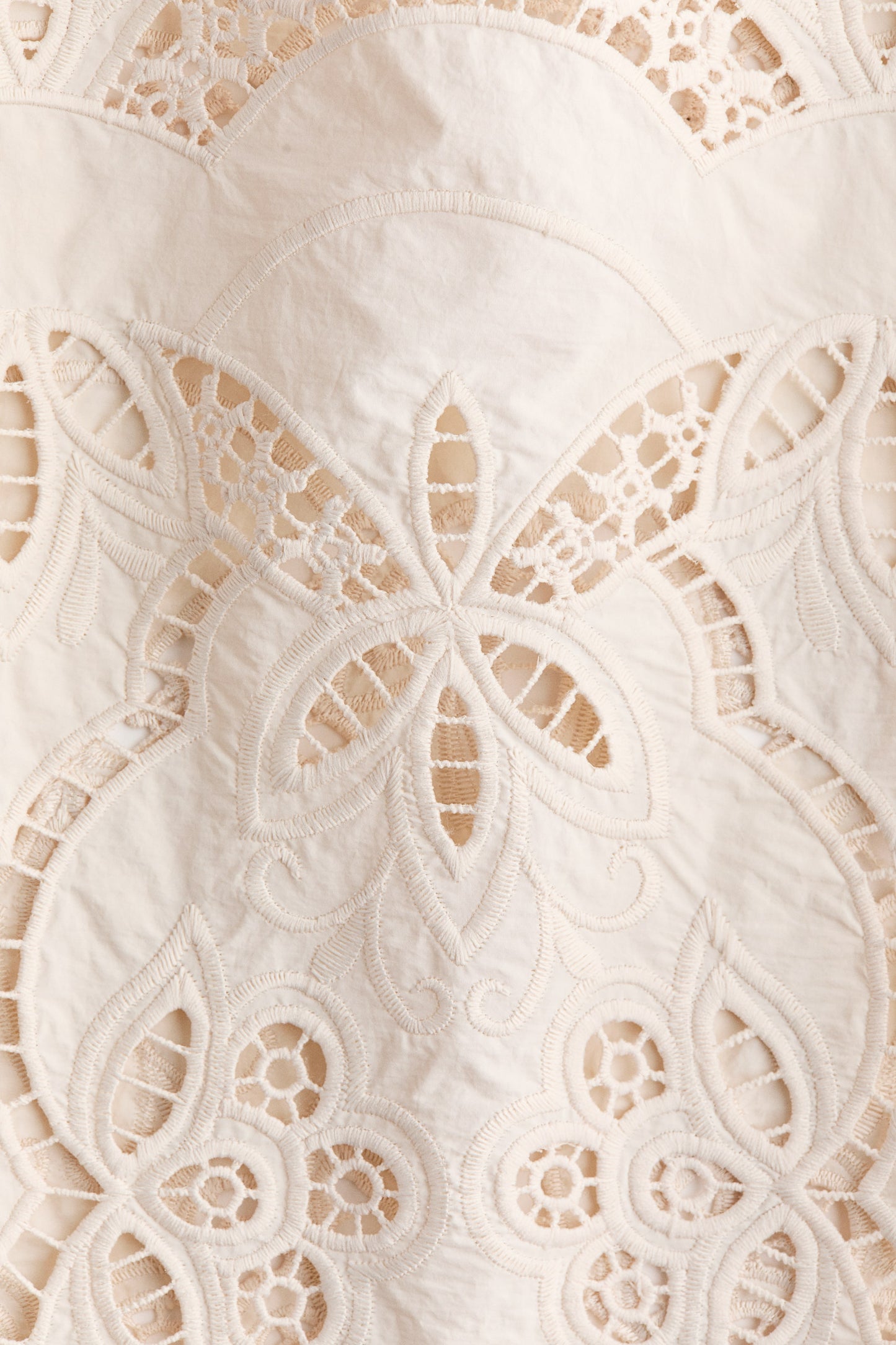 Broderie anglaise drawstring trousers