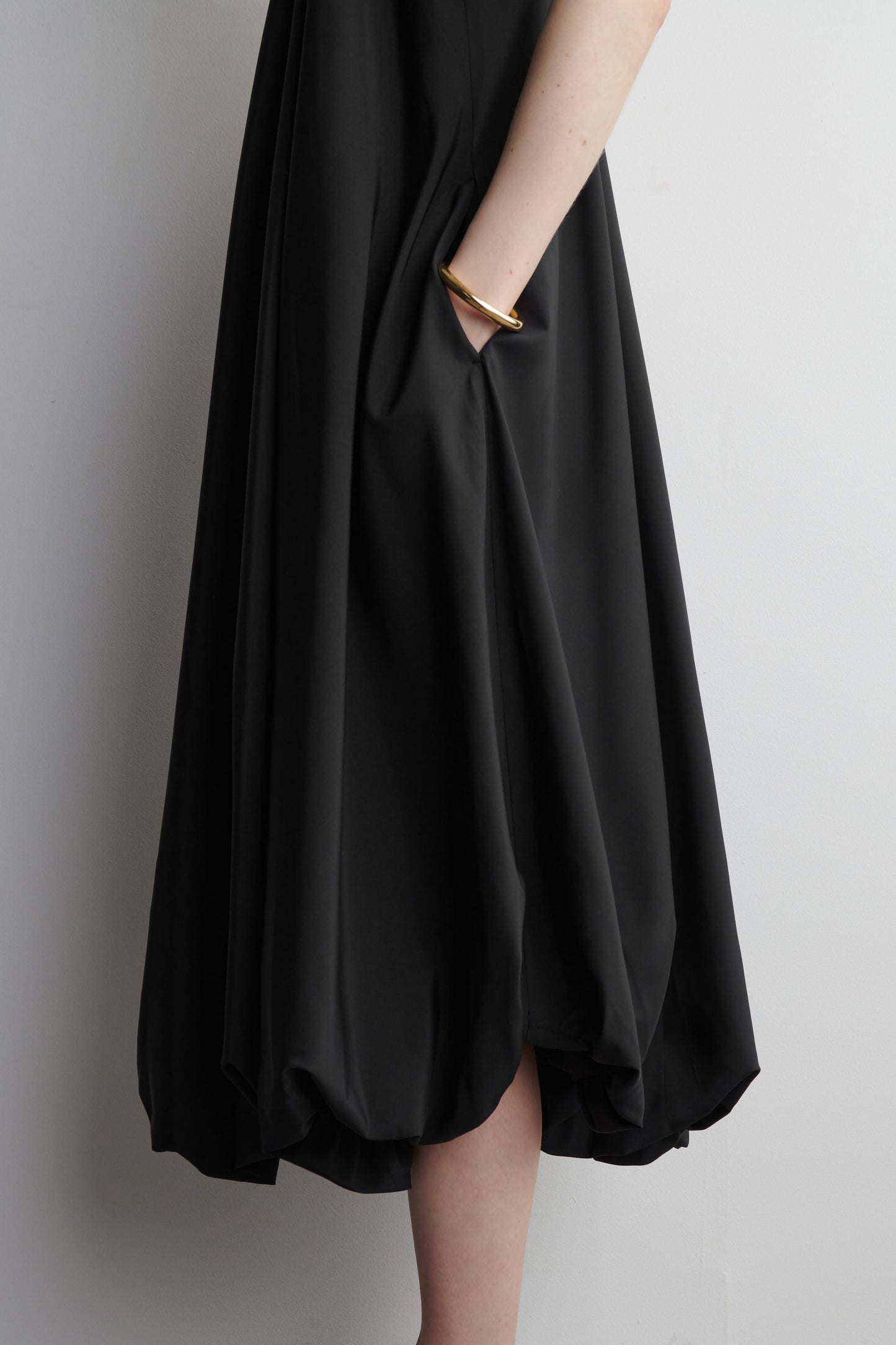 Bubble-Hem Mini Dress