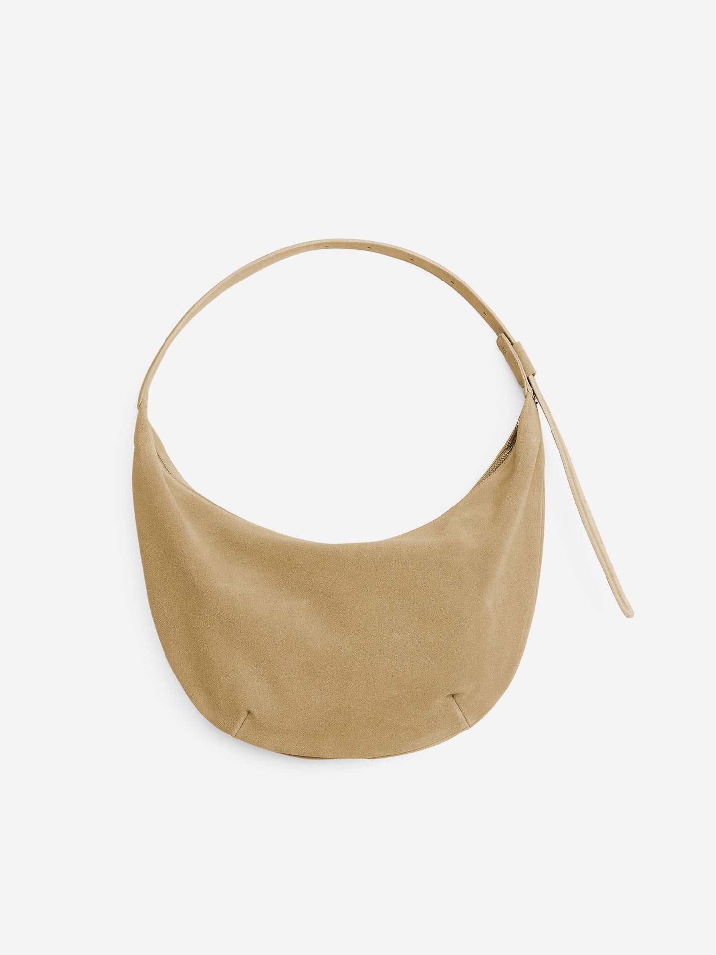 Curved Suede Bag