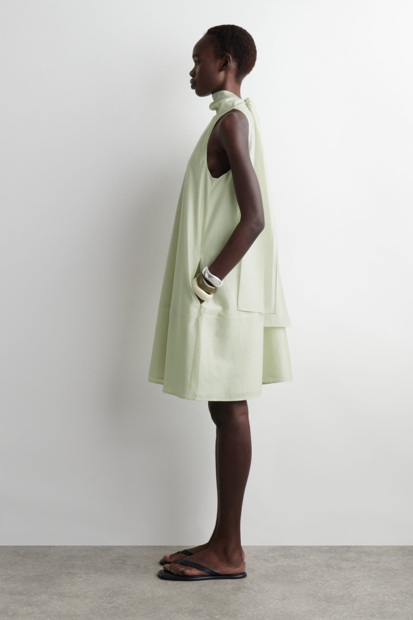 Fluid Halterneck Mini Dress