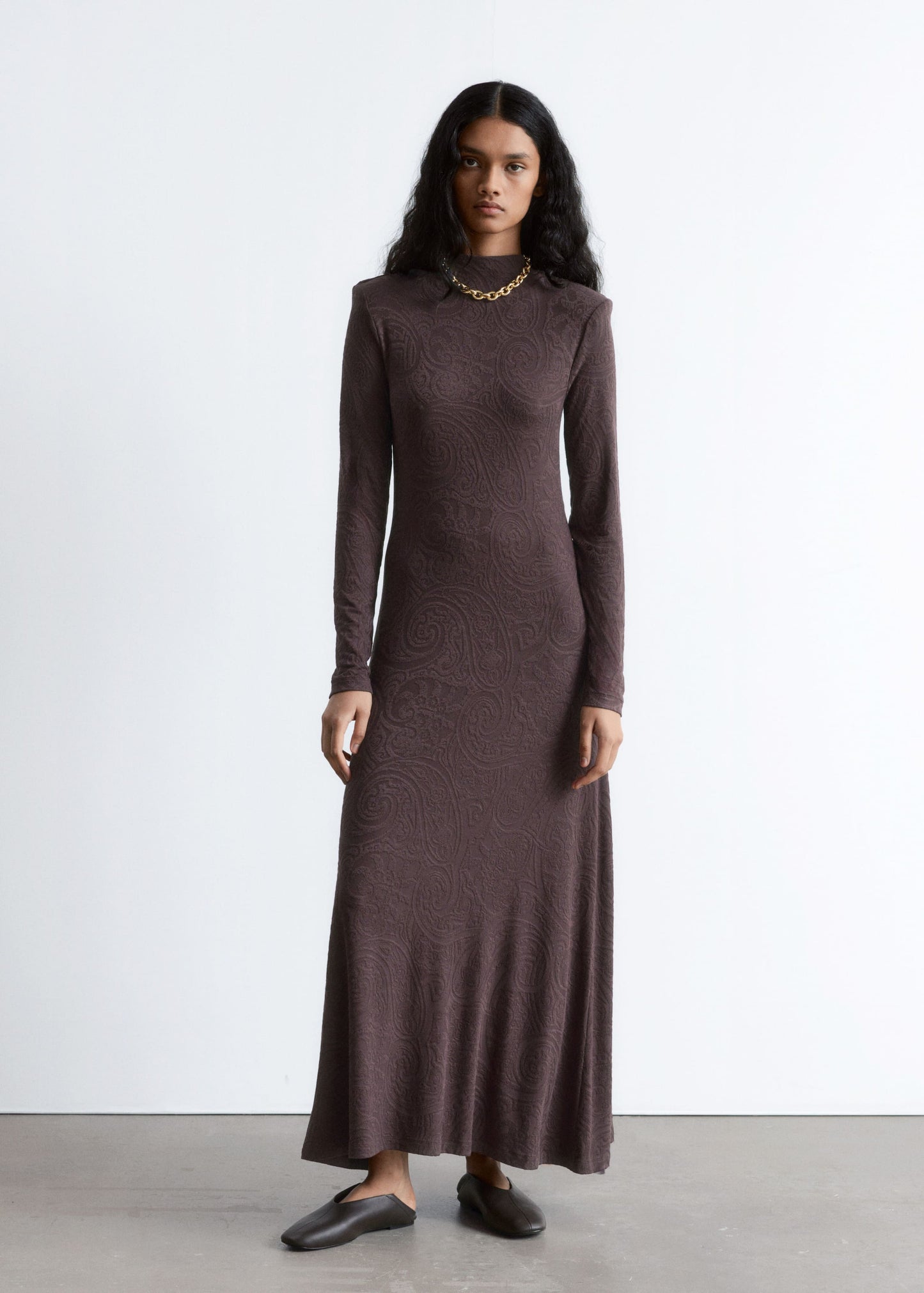 Jacquard Jersey Maxi Dress