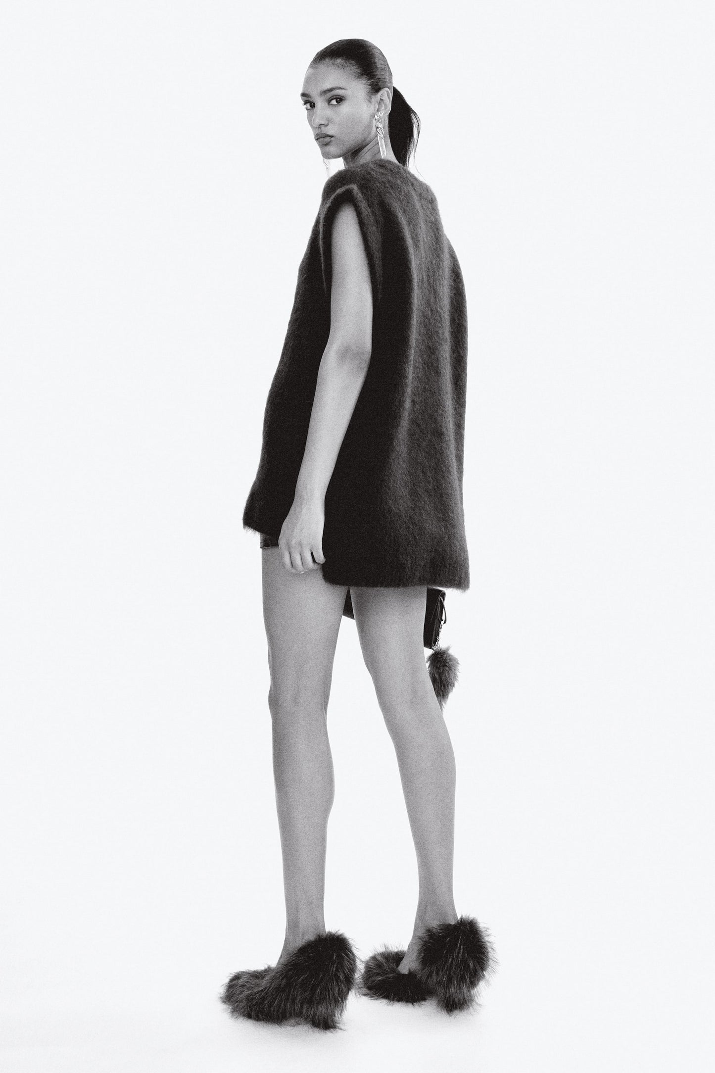 Mohair-blend sweater vest