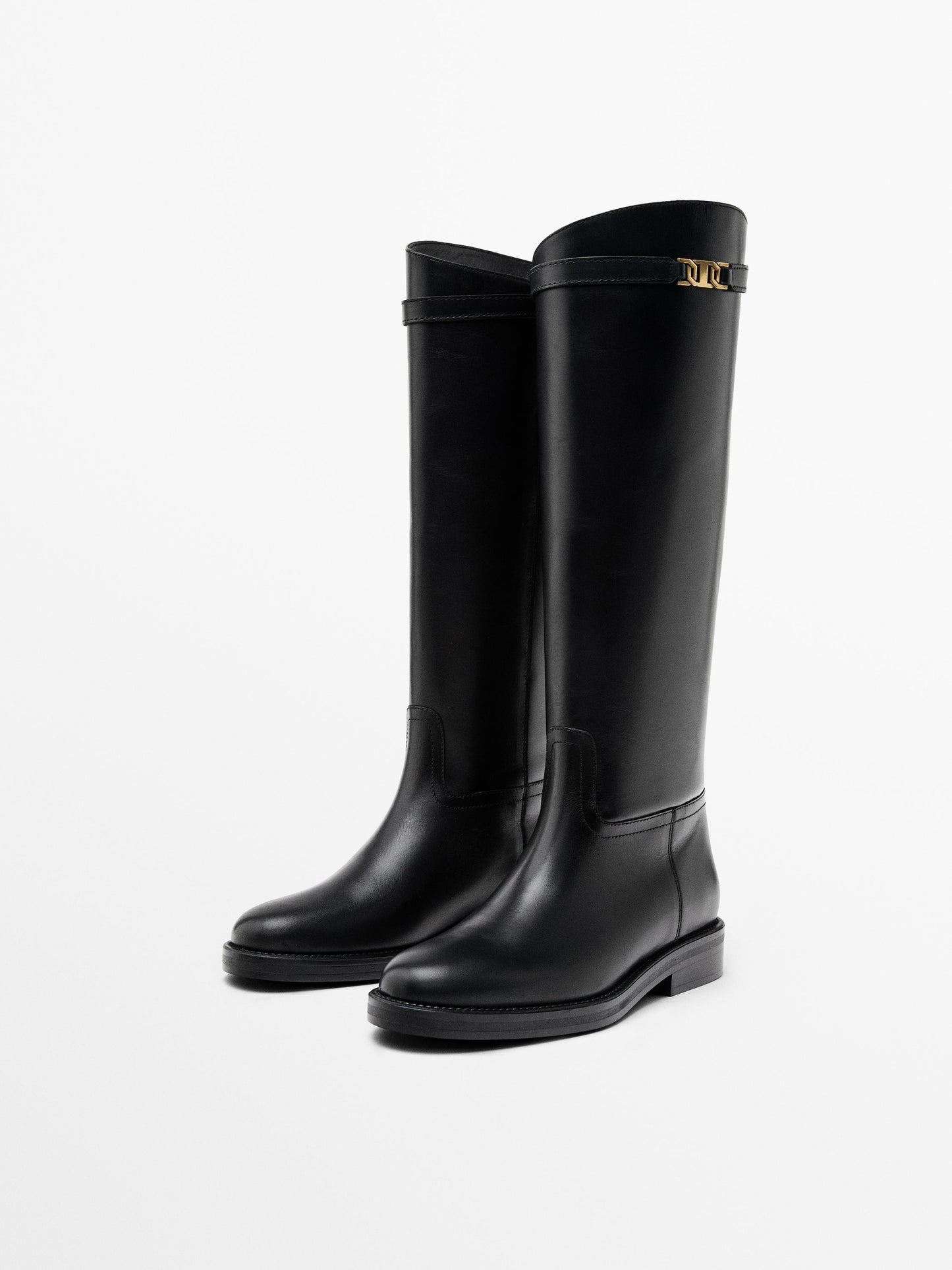 Leather riding boots