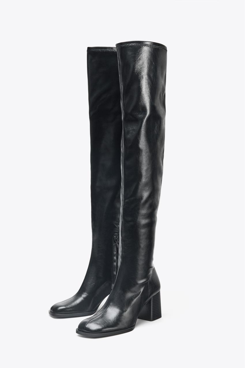 High-Leg Heeled Boots