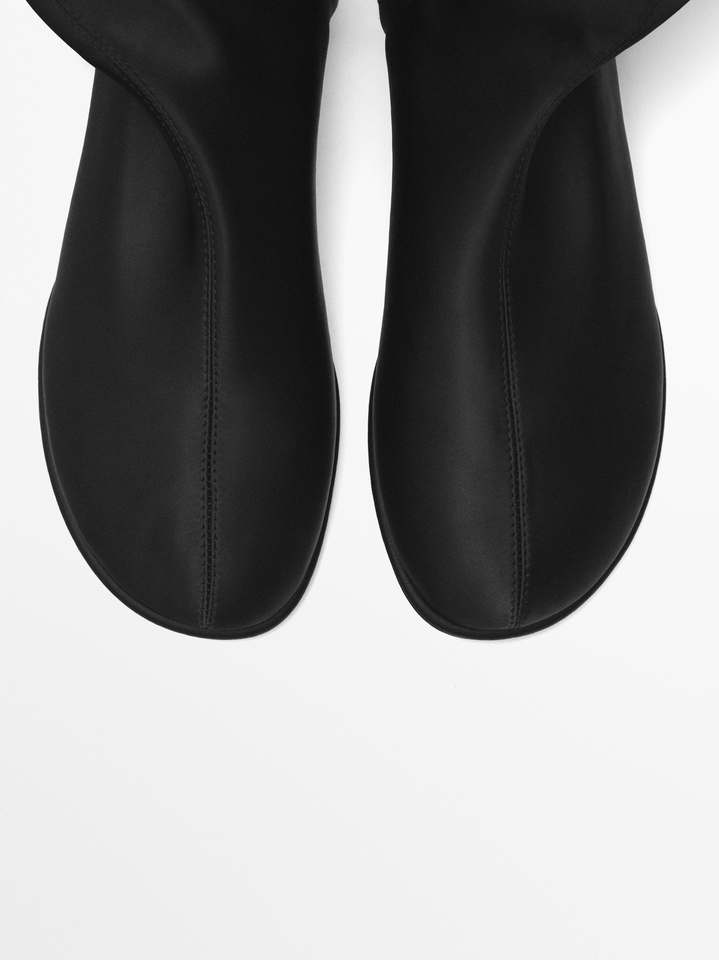 Flat satin boots