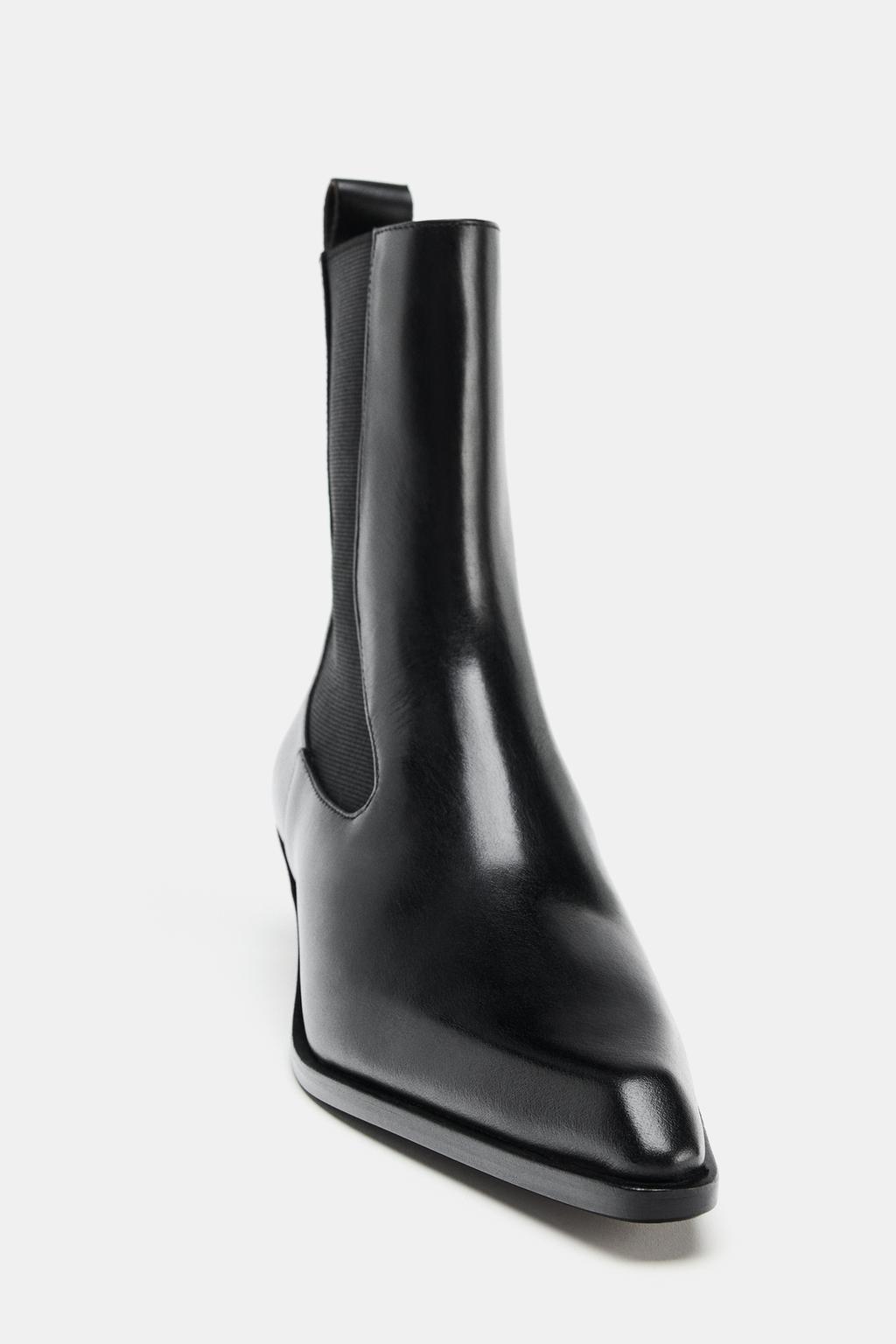 Limited Edition Leather Kitten Heel Ankle Boots