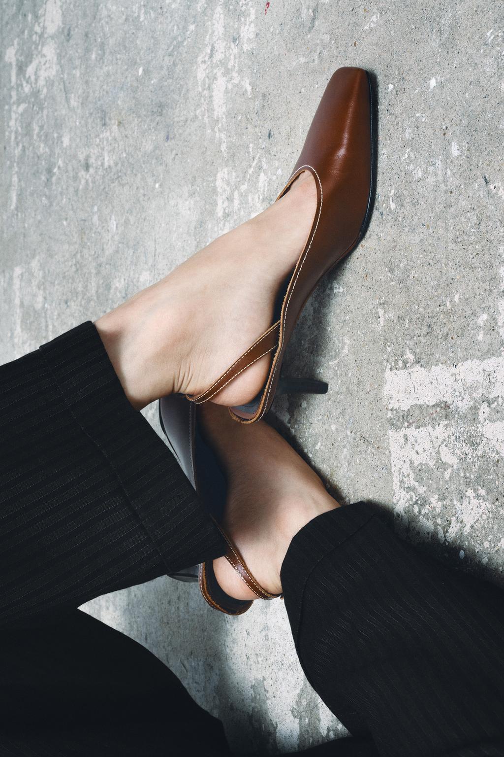 Leather Slingback Shoes Limited Edition