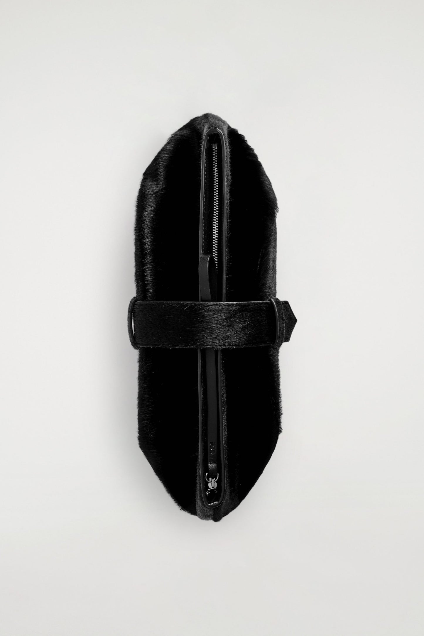 Belted Pony Hair Clutch Bag