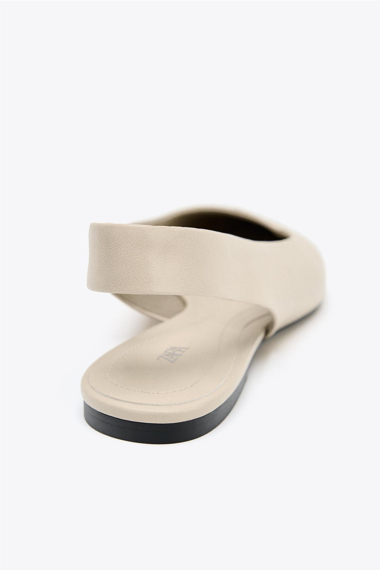 Leather Slingback Ballerina Shoes