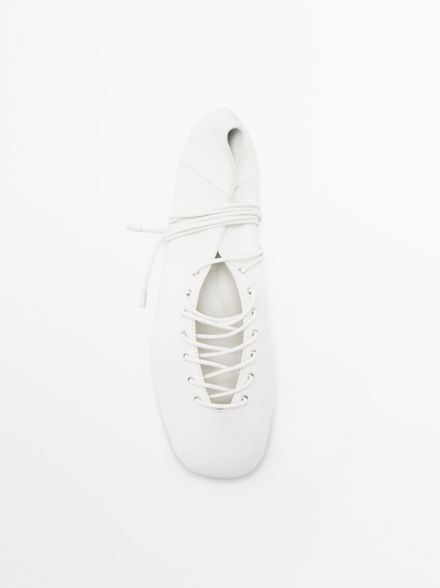 Lace-up ballet flats
