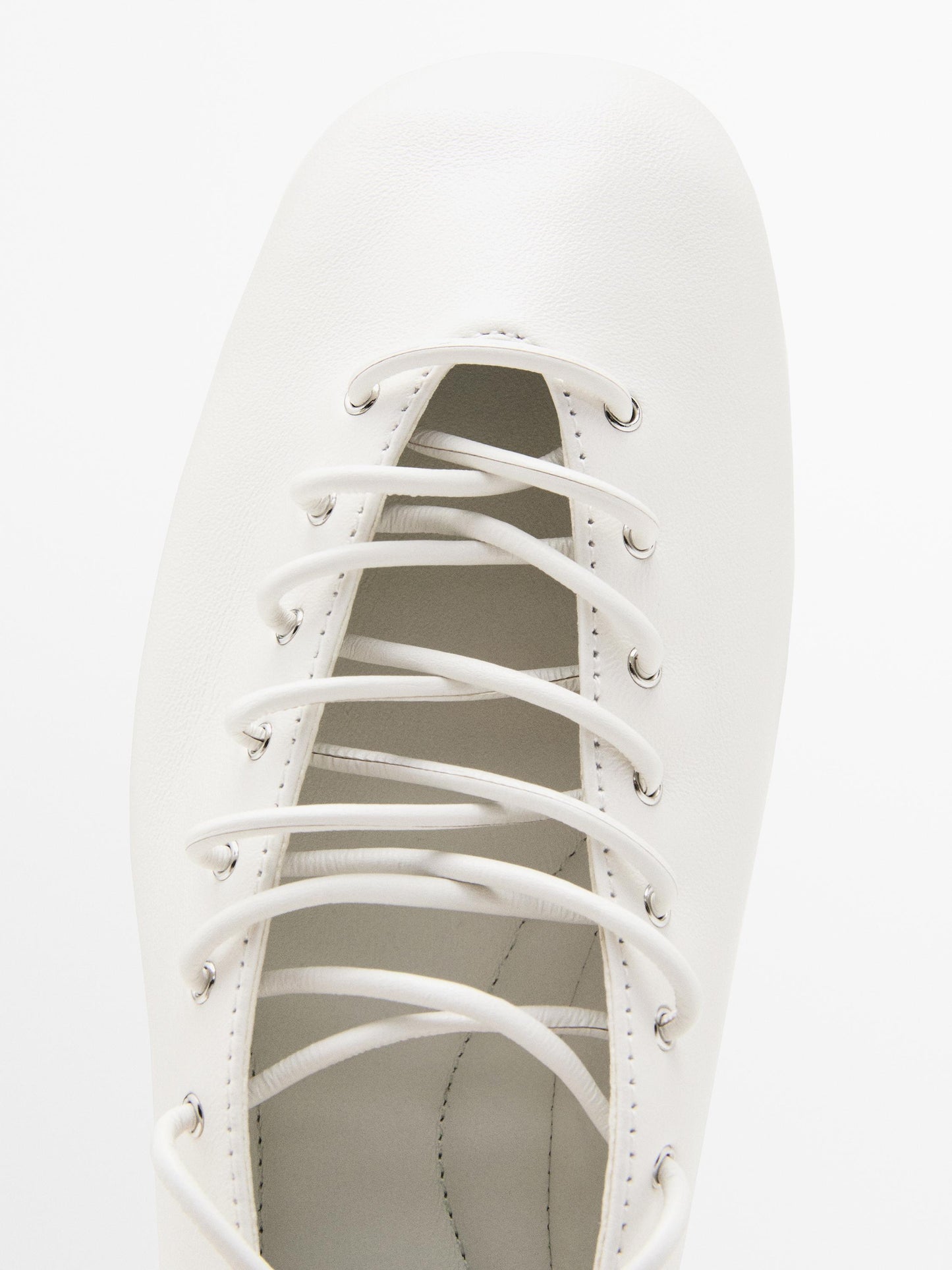 Lace-up ballet flats