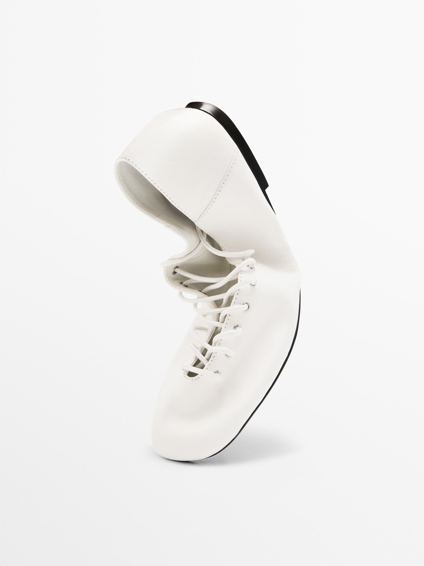 Lace-up ballet flats