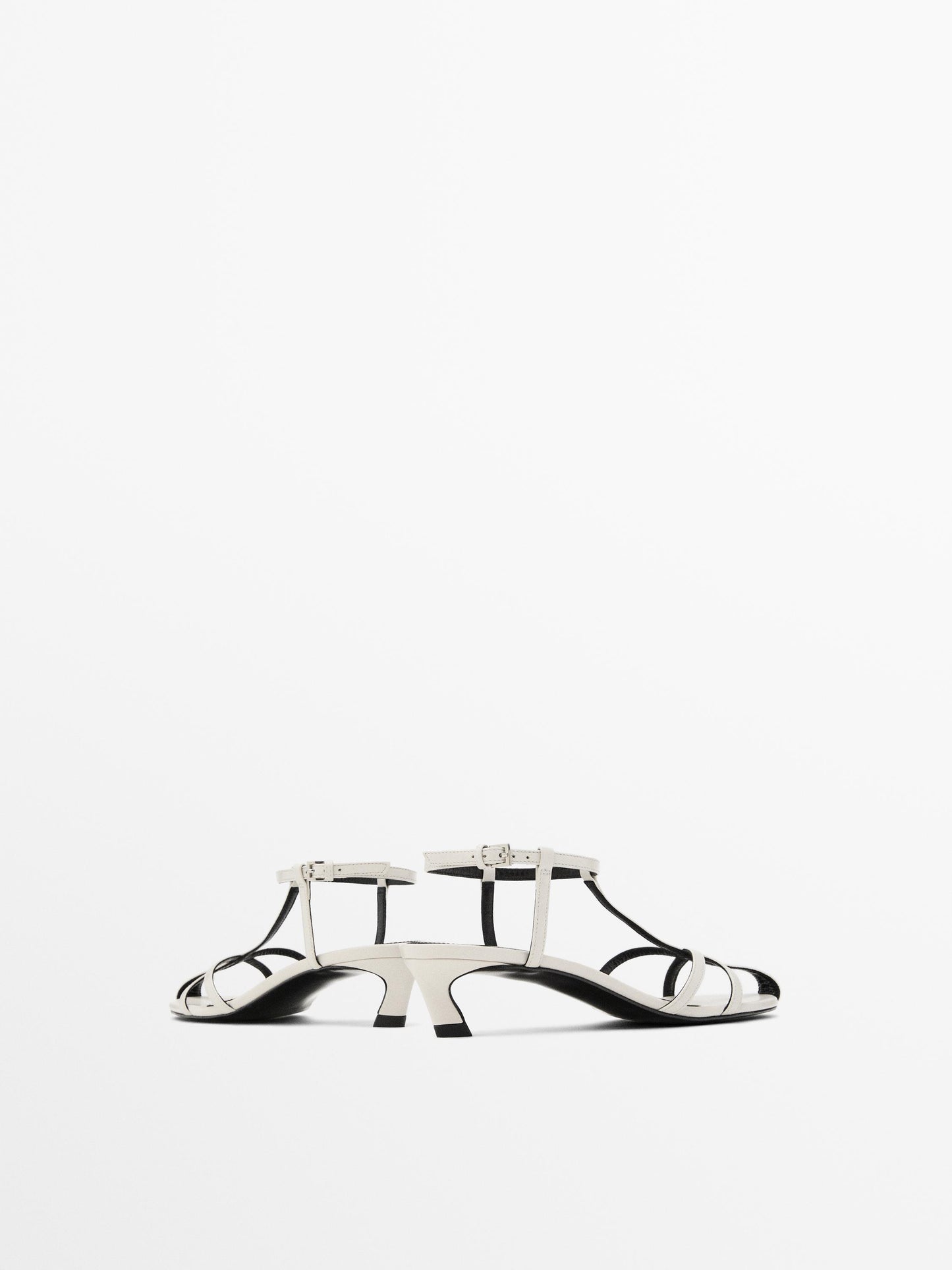 Strappy leather high-heel sandals