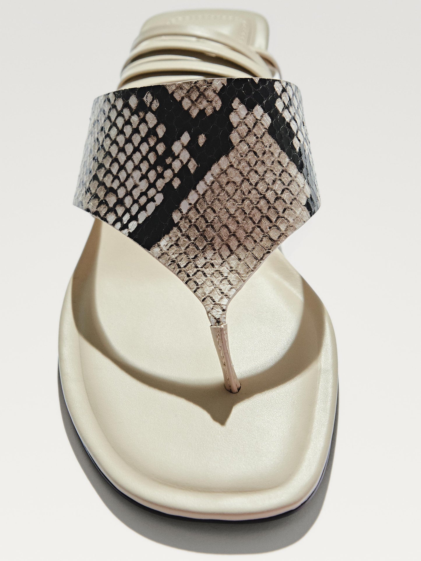 Tied animal print sandals