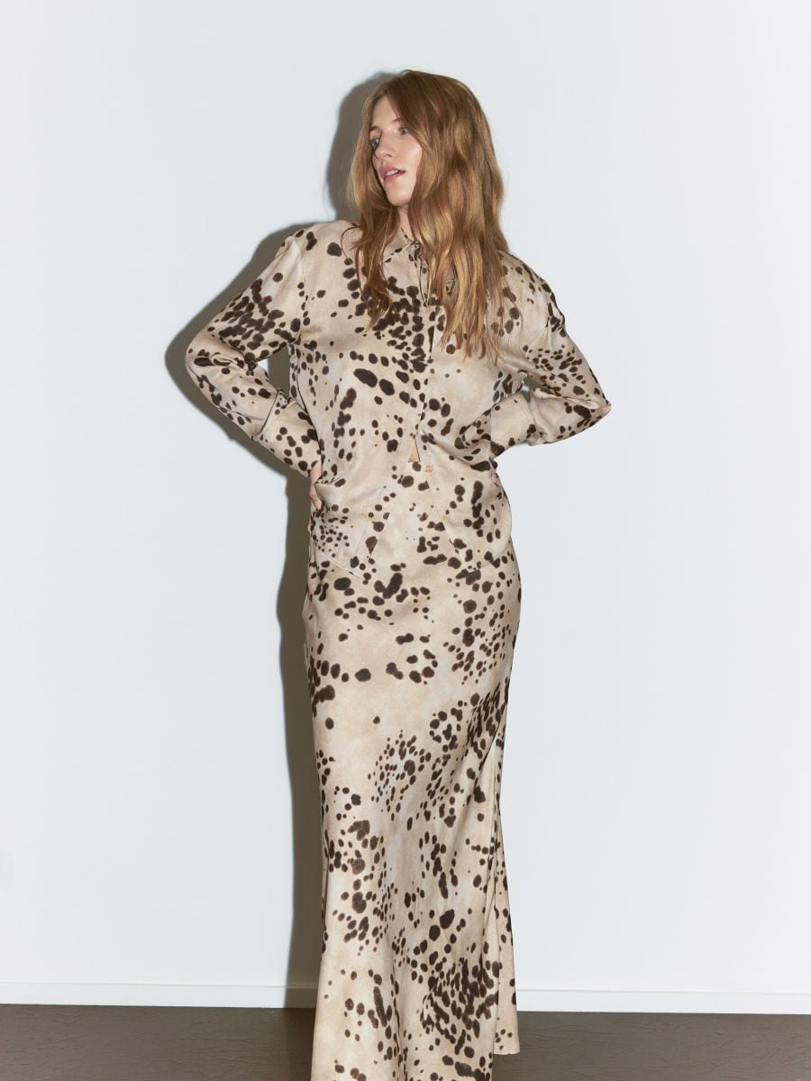 Patterned viscose shirt