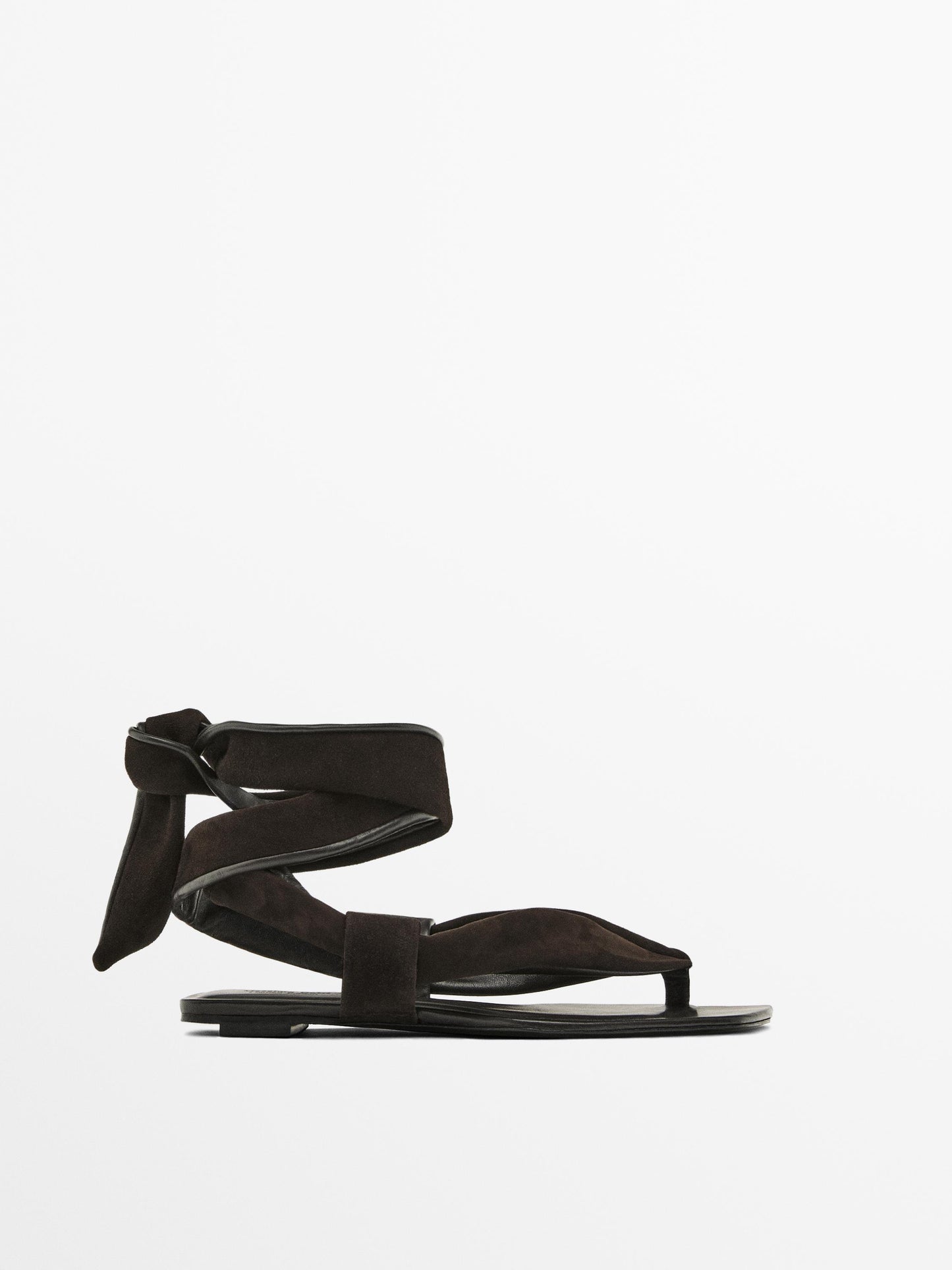 Flat suede sandals
