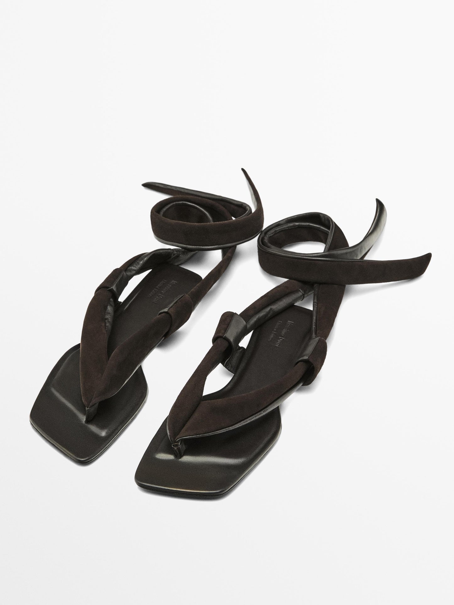 Flat suede sandals