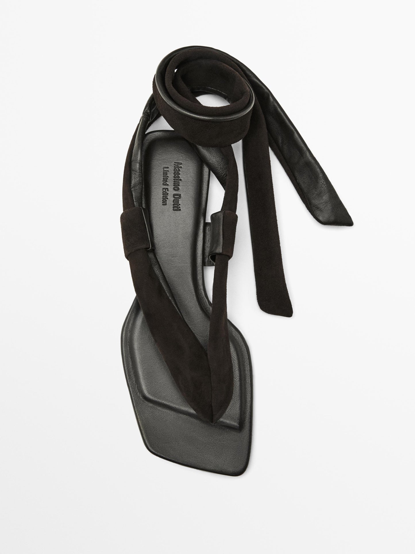 Flat suede sandals