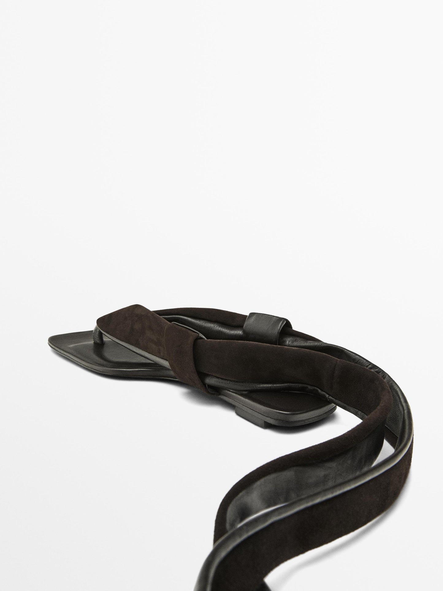 Flat suede sandals