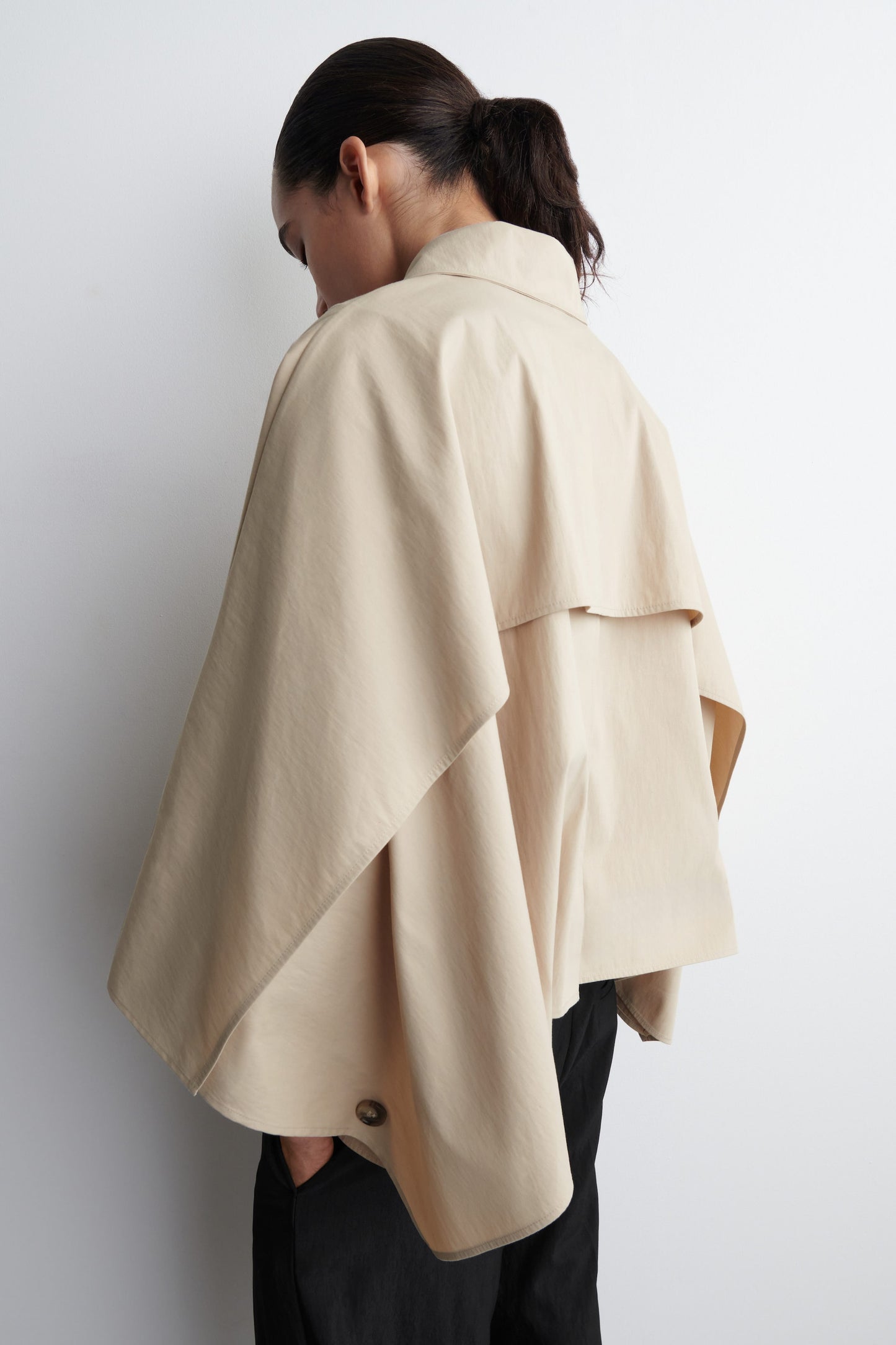 Cropped Trench Coat Cape