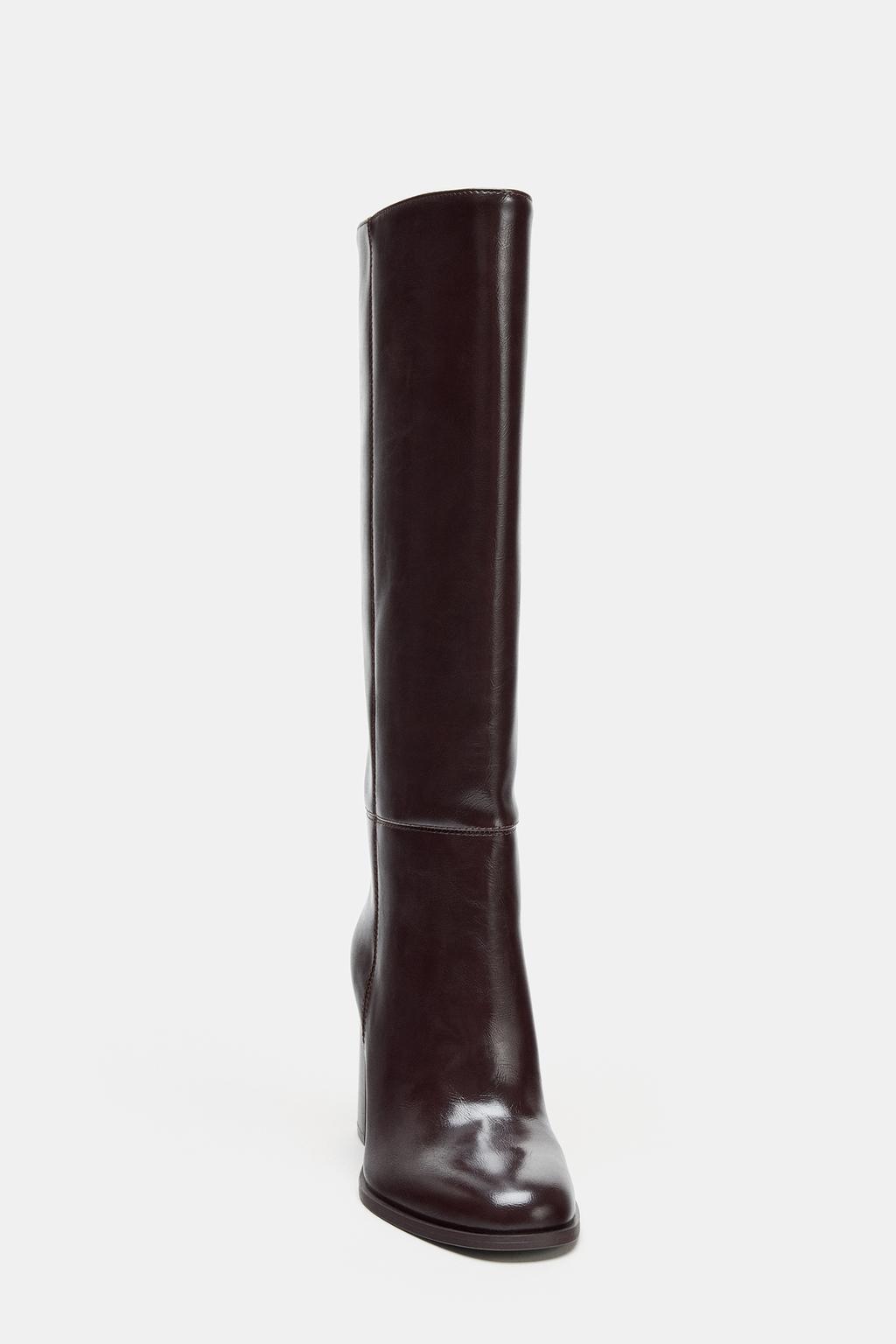 Block Heel Knee-High Boots