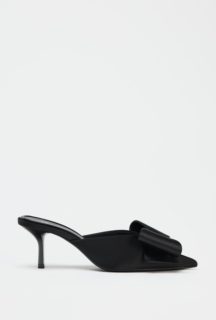Bow High-Heel Mules