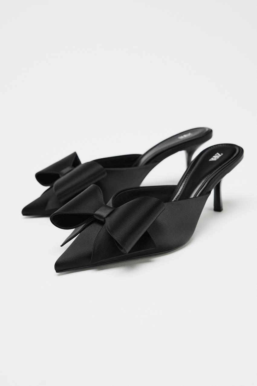 Bow High-Heel Mules