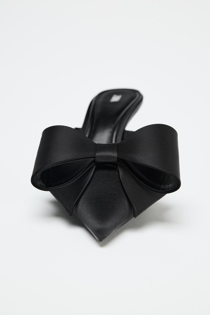 Bow High-Heel Mules