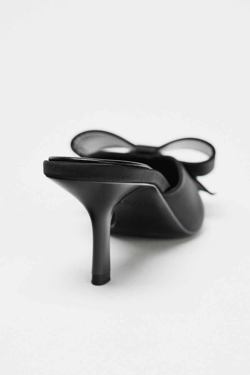 Bow High-Heel Mules