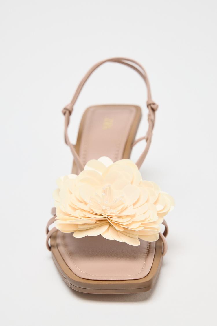 Flower Heeled Sandals