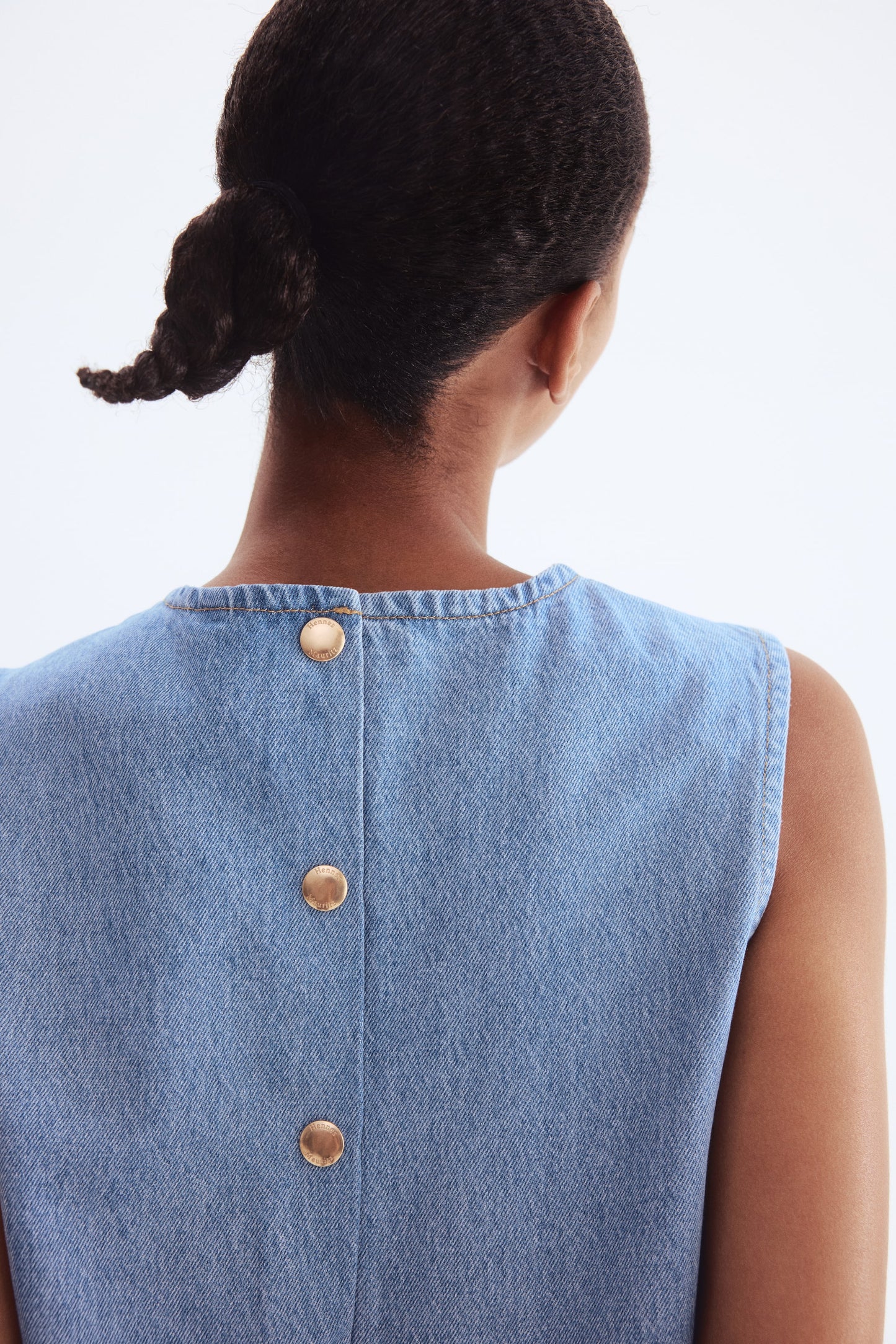 Denim shift dress
