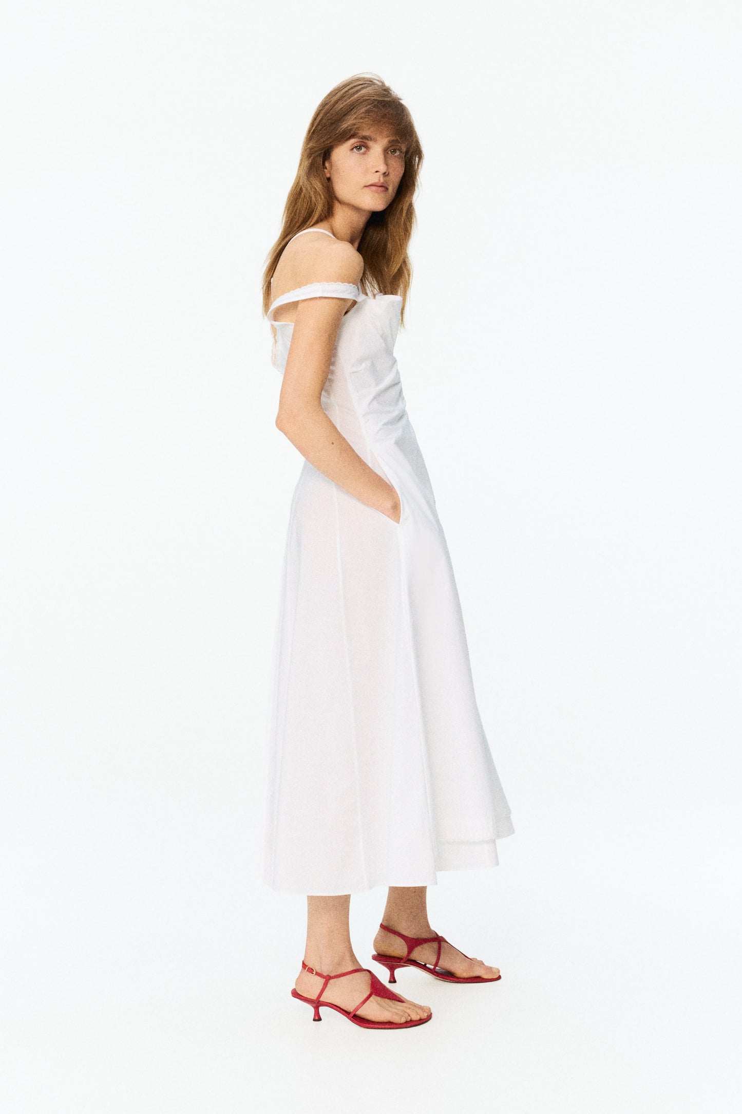Layered poplin dress