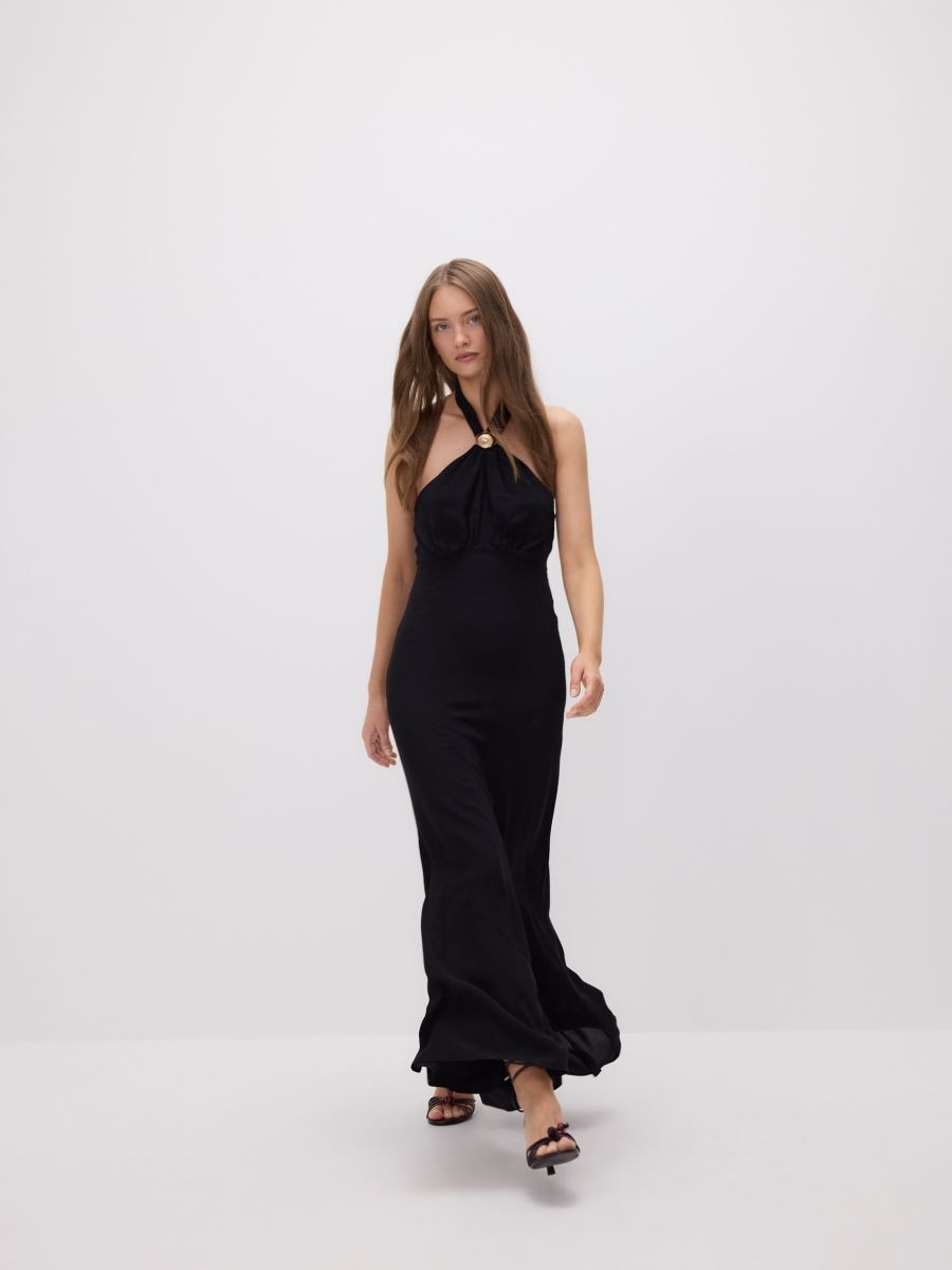 Dress with halter neck