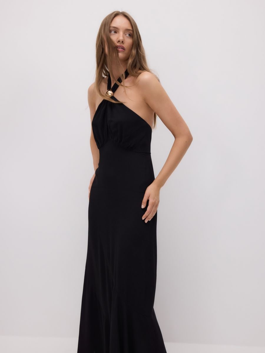 Dress with halter neck