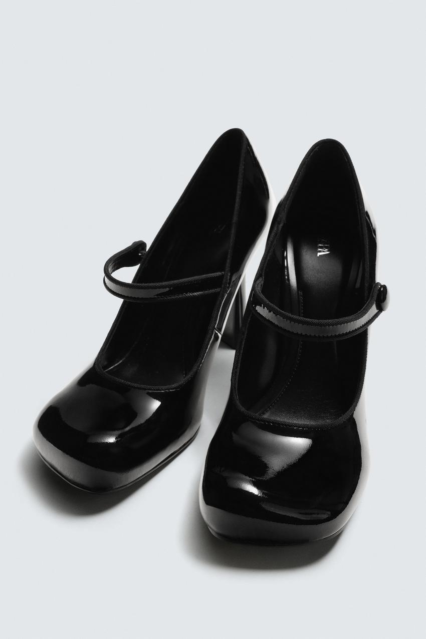 Leather Heeled Shoes With Strap Harry Lambert for Zara x Disney