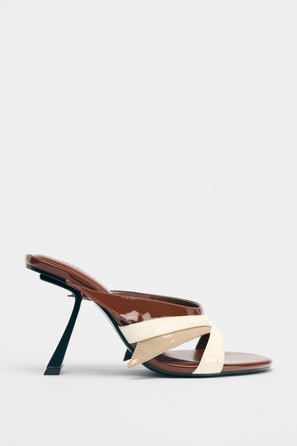 Asymmetric Heeled Sandals